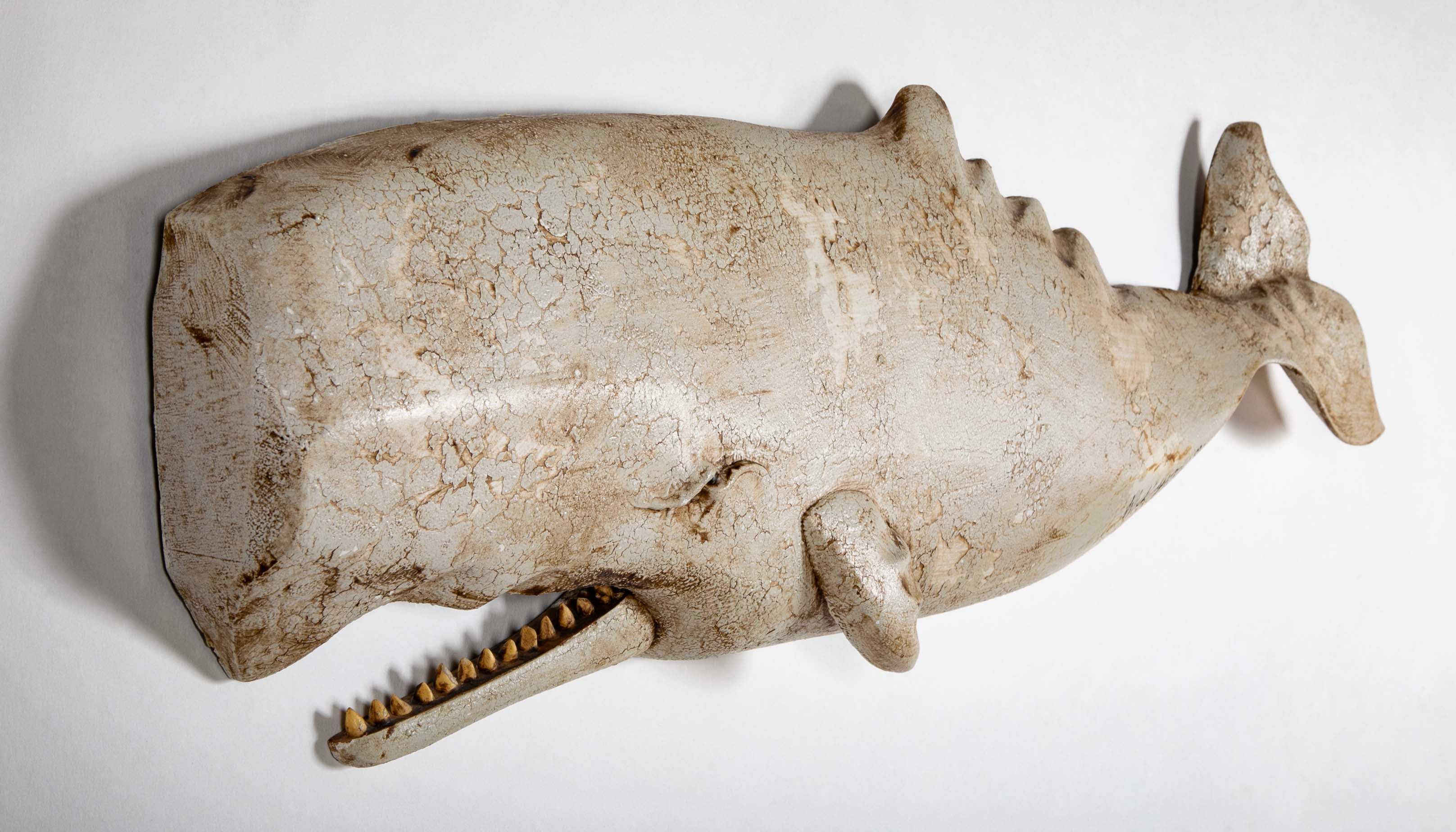 "Moby Dick" Carved Sperm Whale by Richard van Wicklen Ahrens