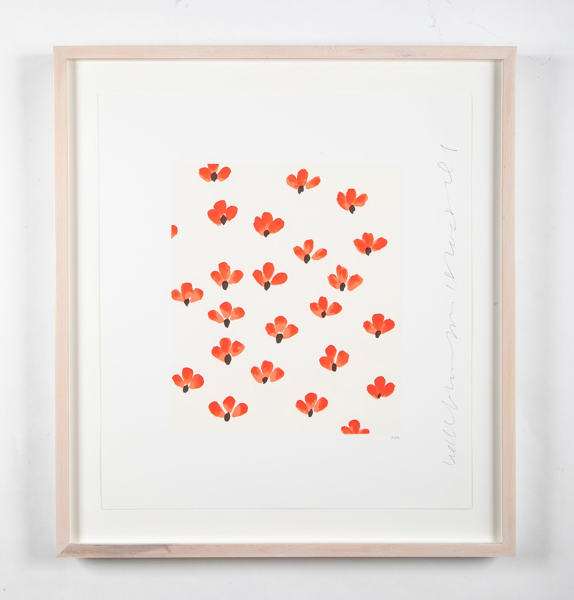 "Wallflowers" Serigraph of Flowers by Donald Sultan