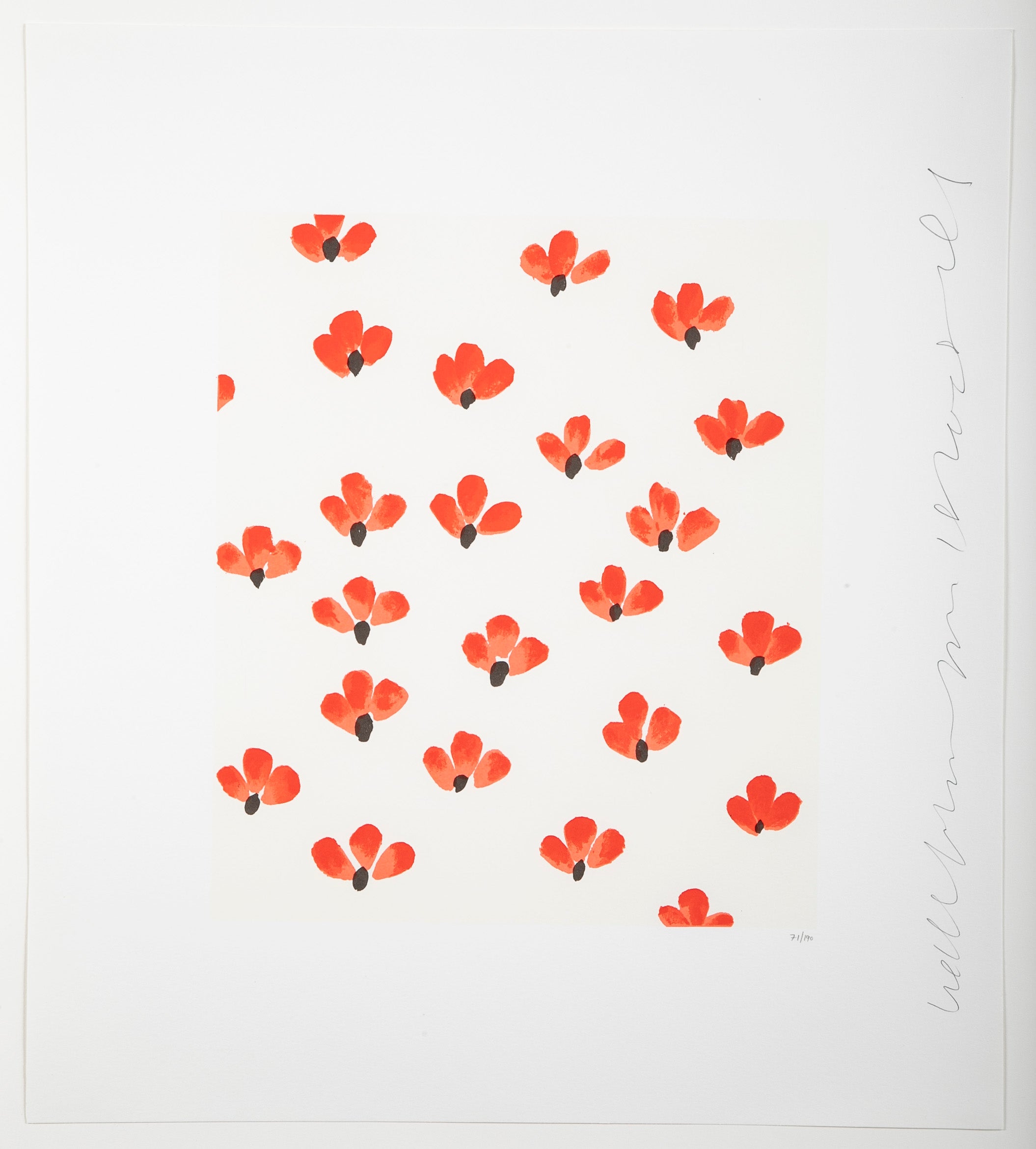 "Wallflowers" Serigraph of Flowers by Donald Sultan