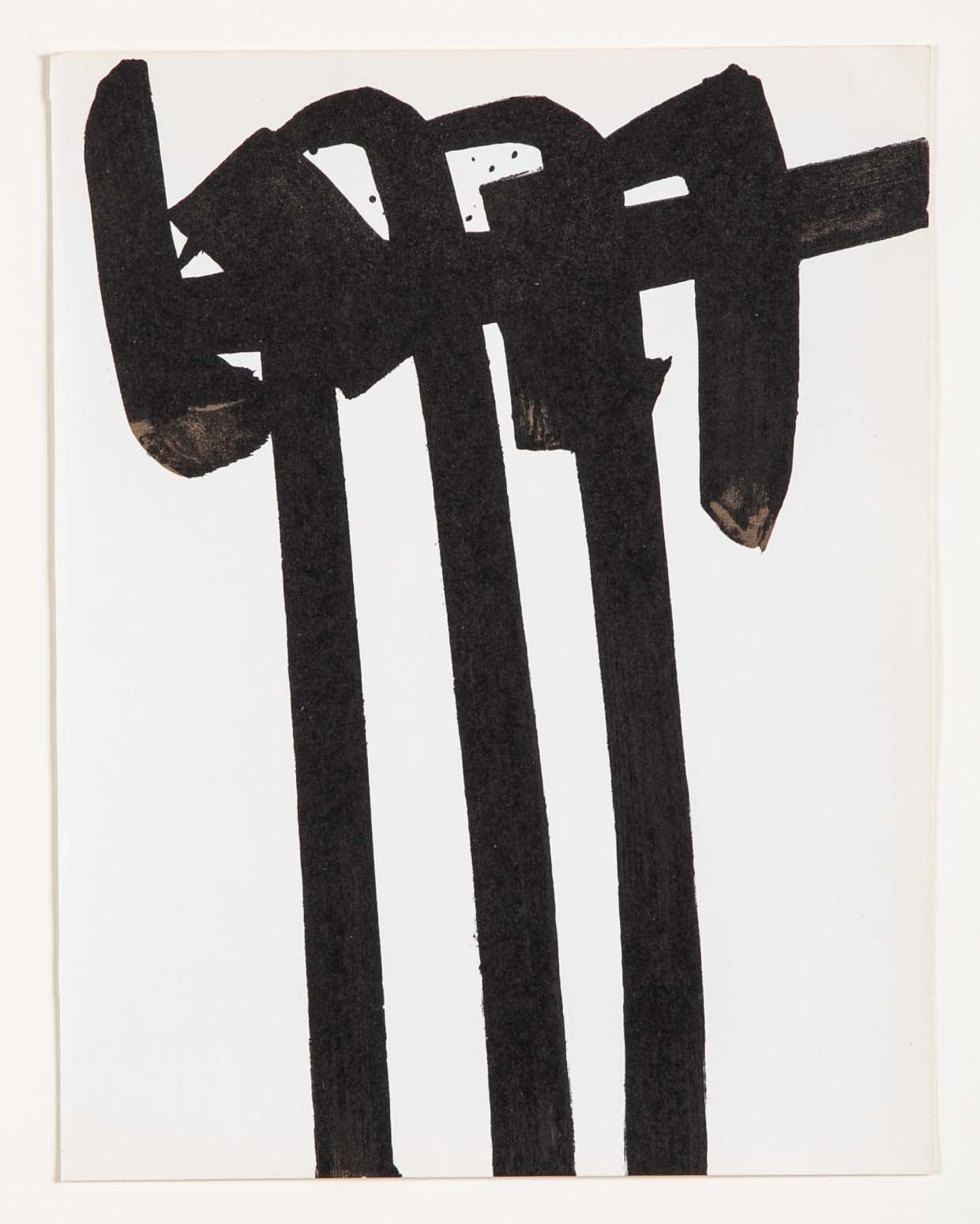 Pierre Soulages Original Lithograph Published for The Art Review "XXe Siecle" Magazine