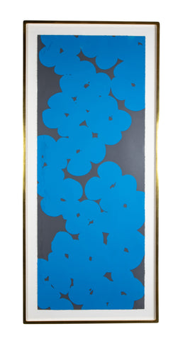 "Wallflower" Blue on Gray by Donald Sultan