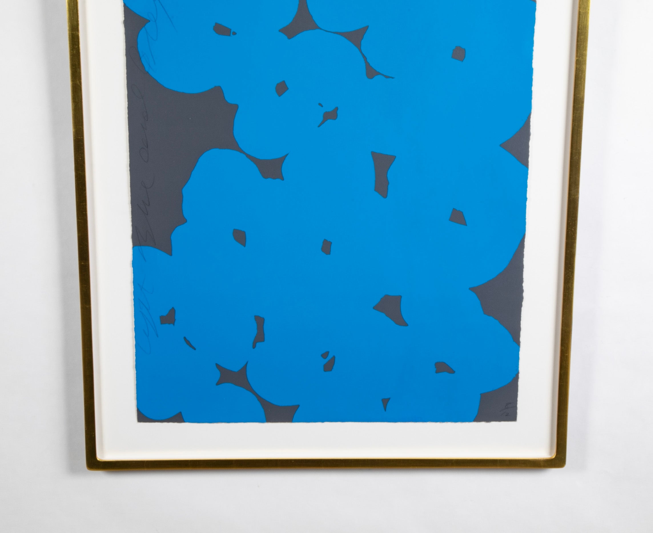 "Wallflower" Blue on Gray by Donald Sultan