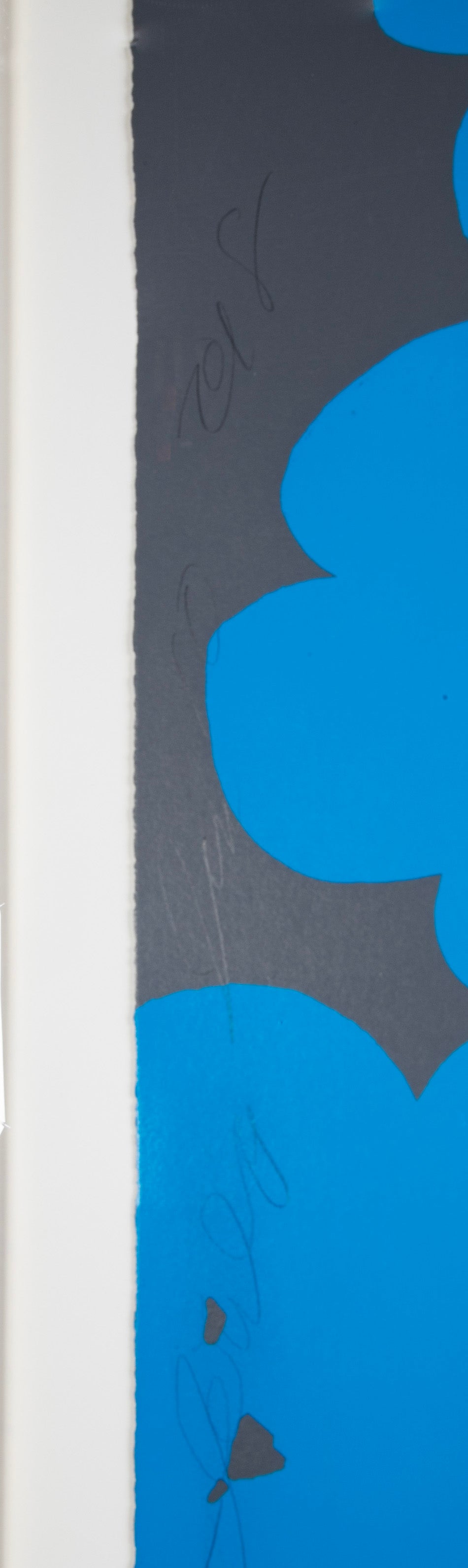 "Wallflower" Blue on Gray by Donald Sultan