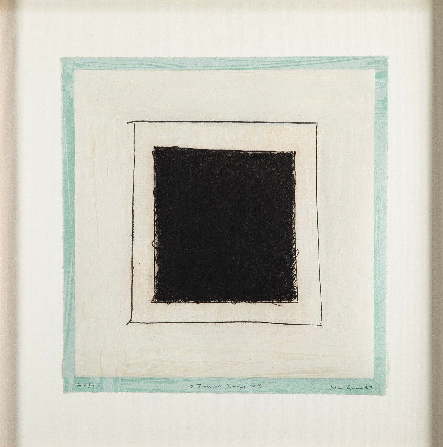 "Framed Image # 5" AP Lithograph by British Artist Alan Green