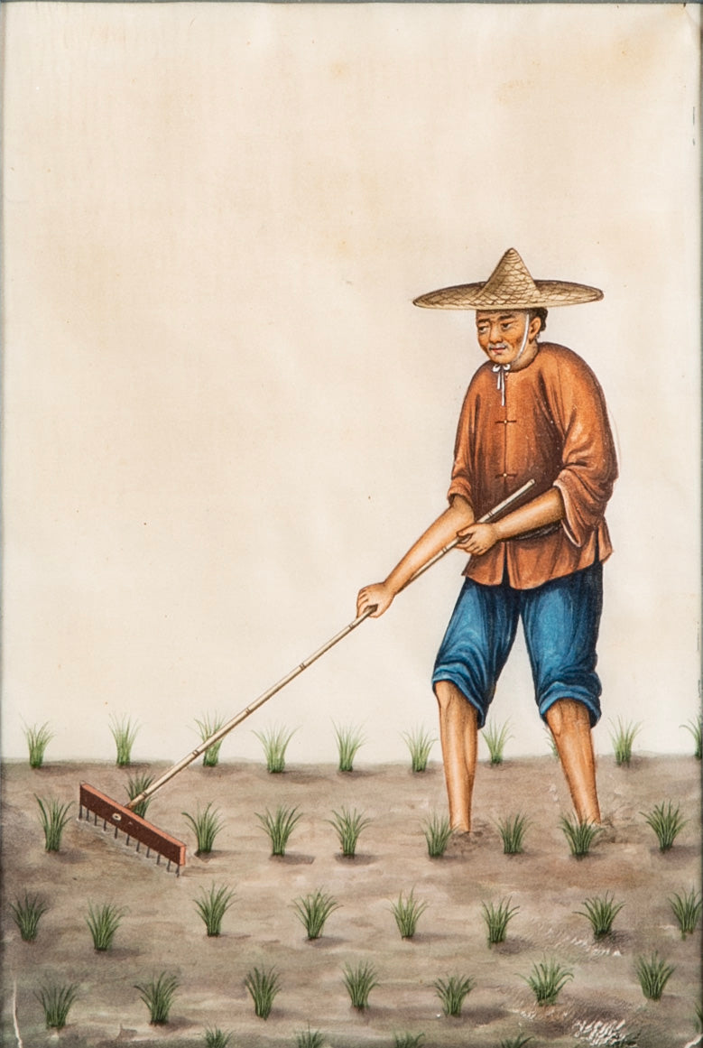 Seven Paintings of Pastoral Characters for the China Trade