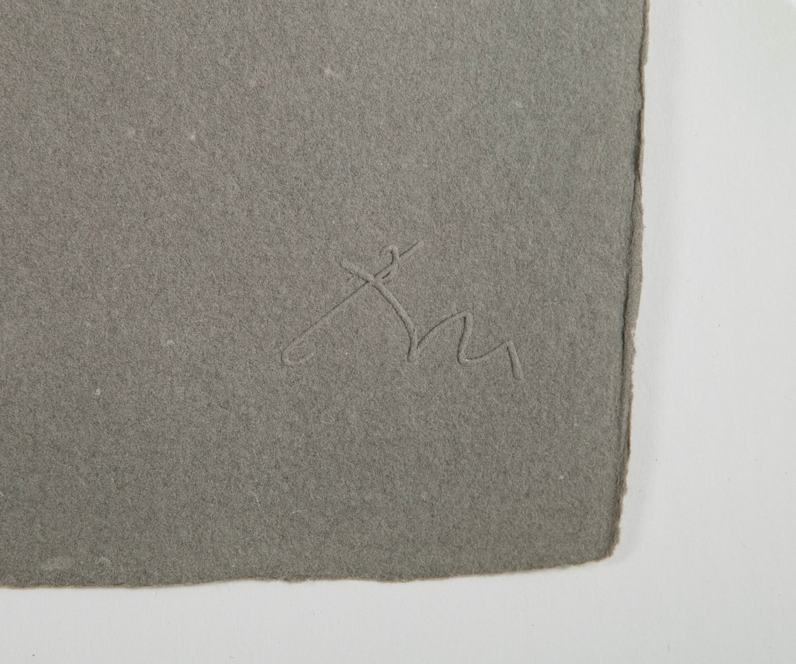"Gray Open with White Paint" Soft Ground Etching by Robert Motherwell