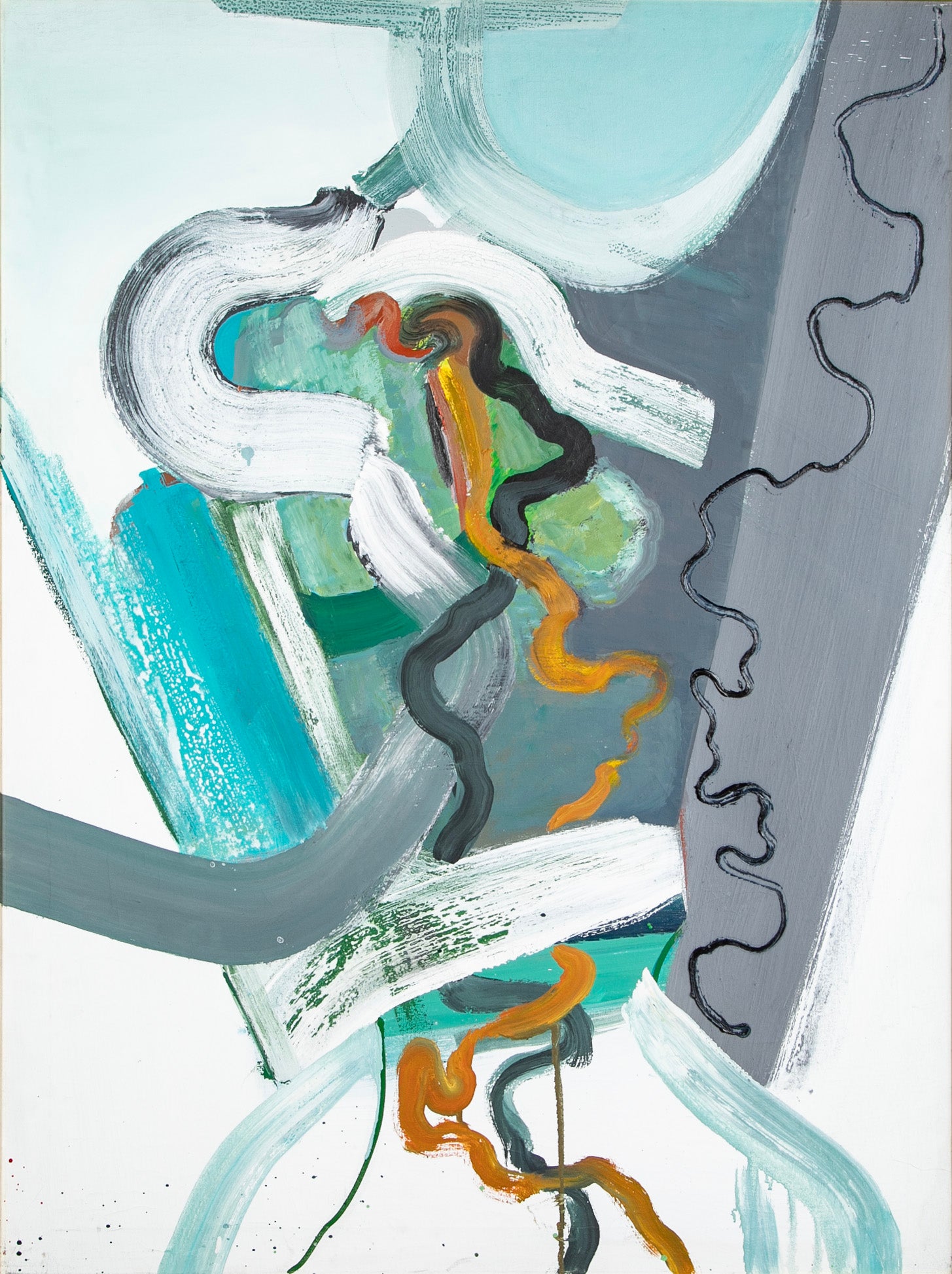 "Line of Lines" Oil on Canvas by Belgian Artist John Fischer