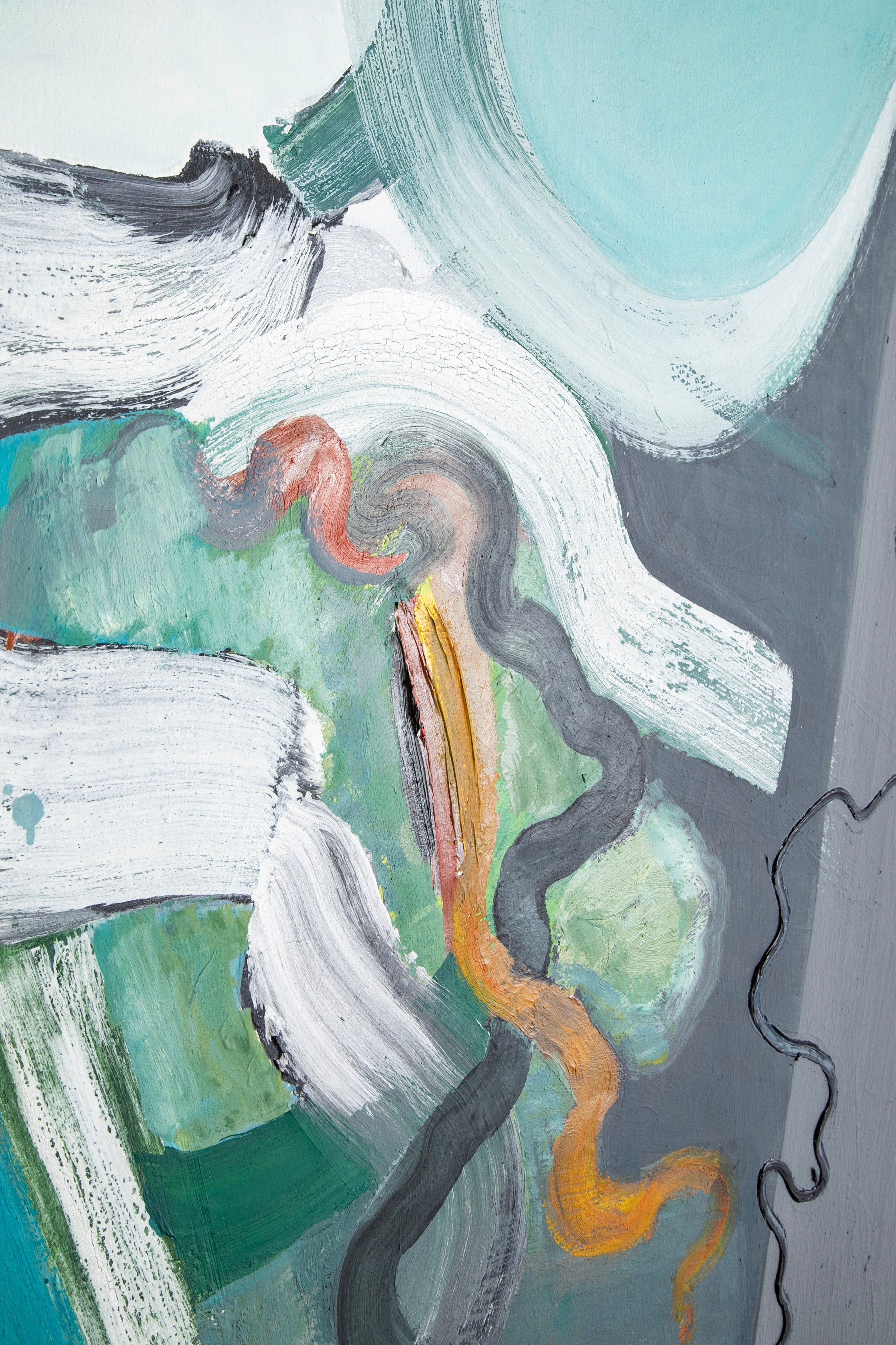 "Line of Lines" Oil on Canvas by Belgian Artist John Fischer