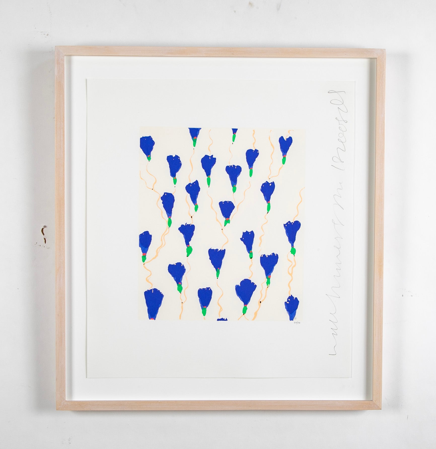 "Wallflowers" Serigraph of Flowers by Donald Sultan