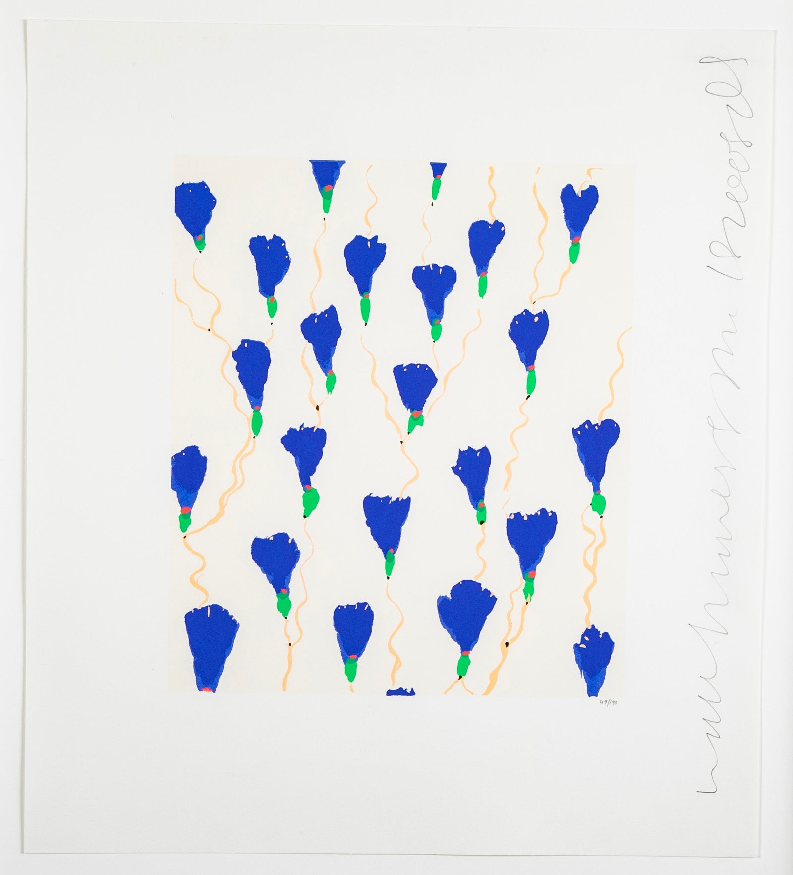 "Wallflowers" Serigraph of Flowers by Donald Sultan