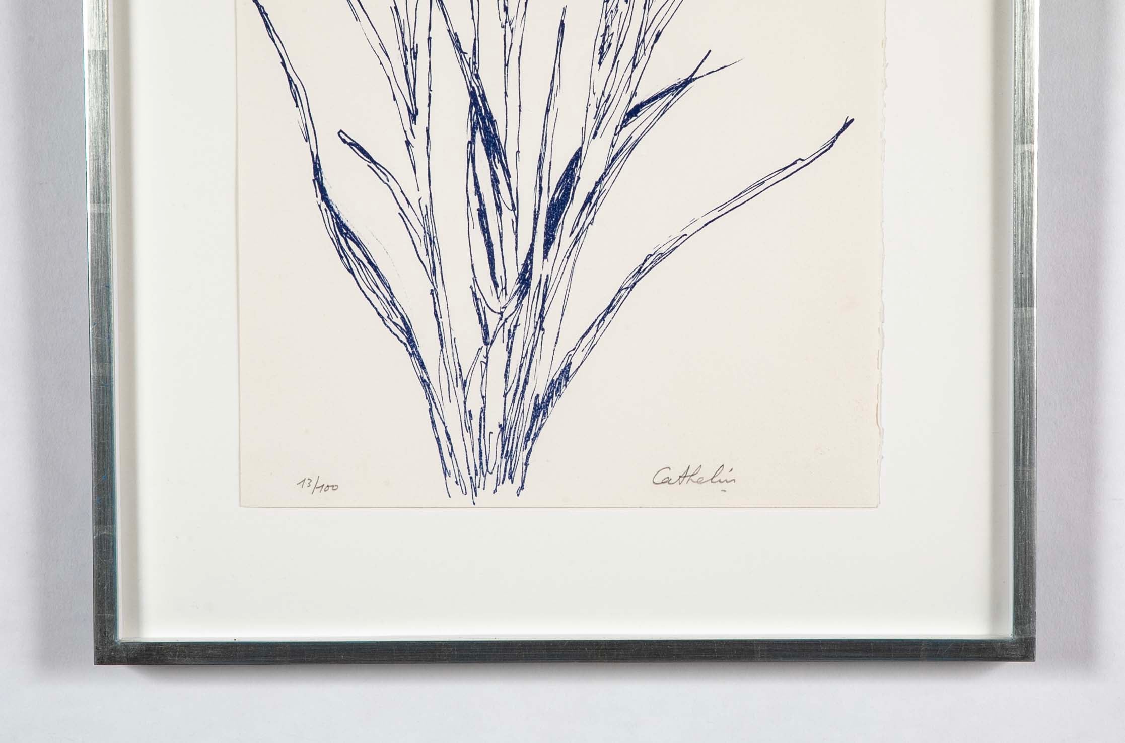 "Iris" Lithograph in Colors by Bernard Cathelin