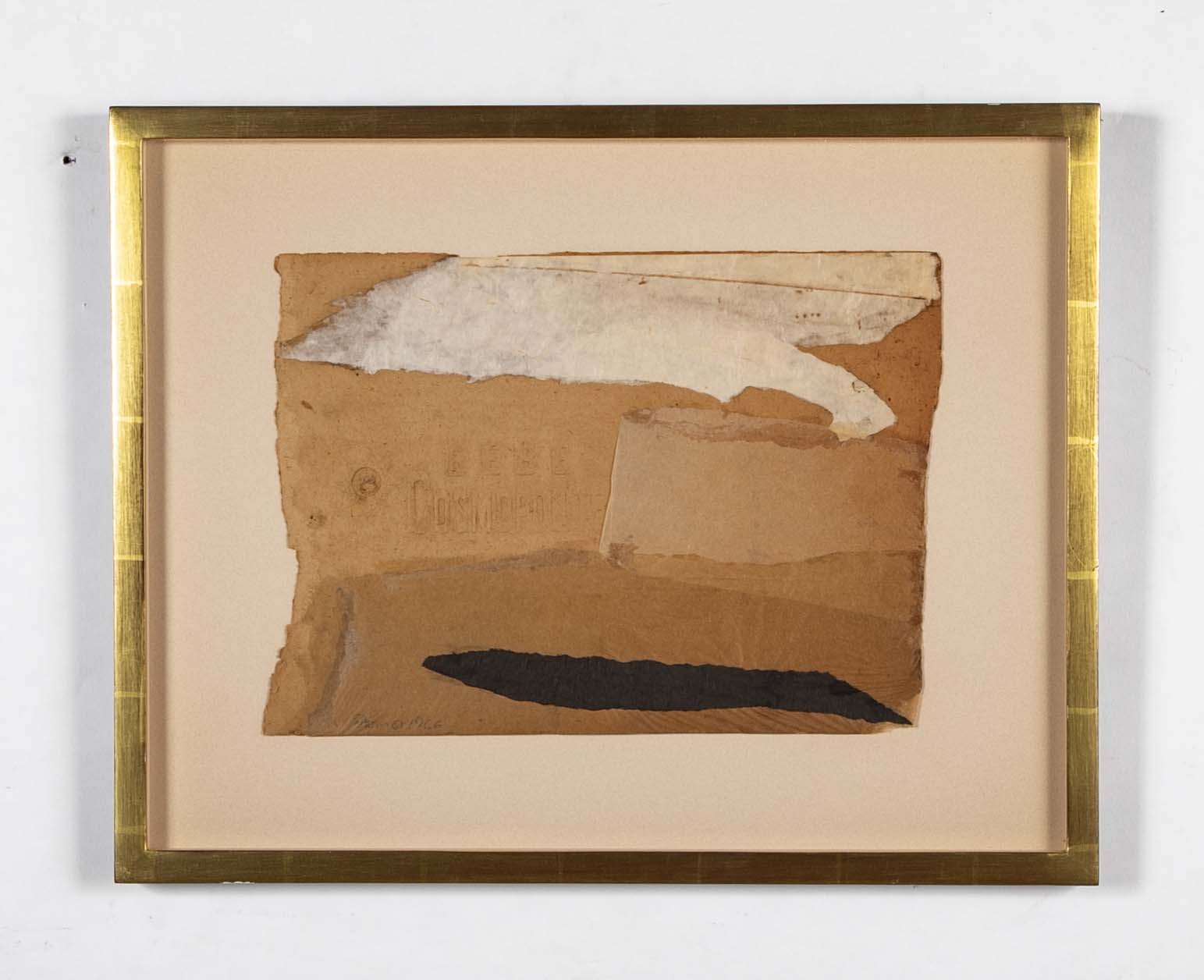 Original Collage by Greek-American Artist Theodore Stamos