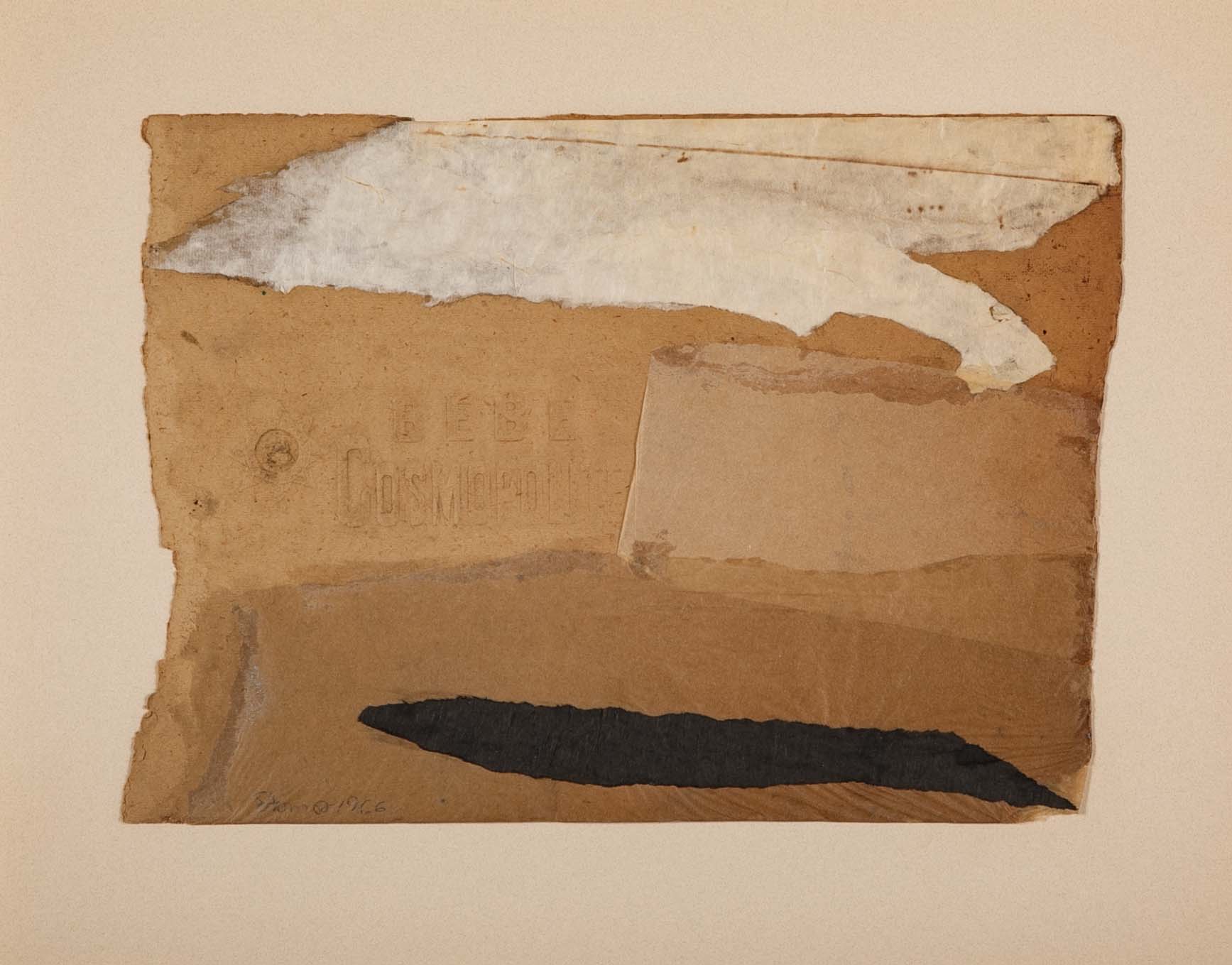 Original Collage by Greek-American Artist Theodore Stamos