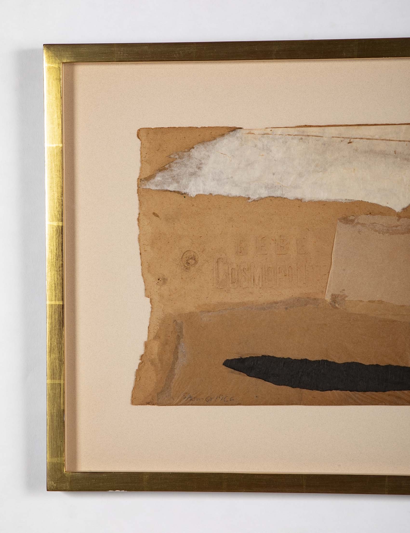 Original Collage by Greek-American Artist Theodore Stamos