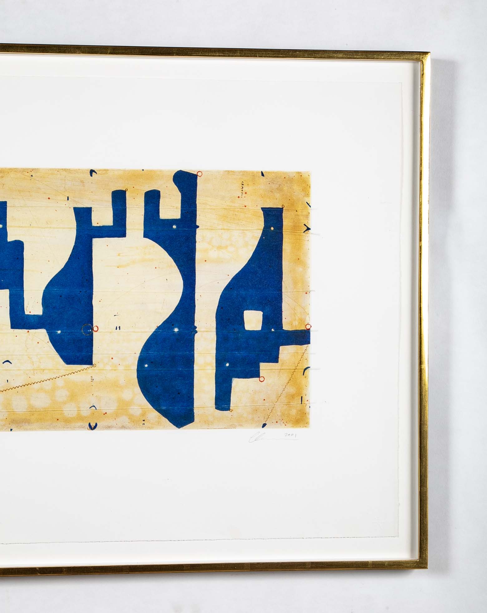 "Seven String Etching with White and Blue" by Caio Fonseca