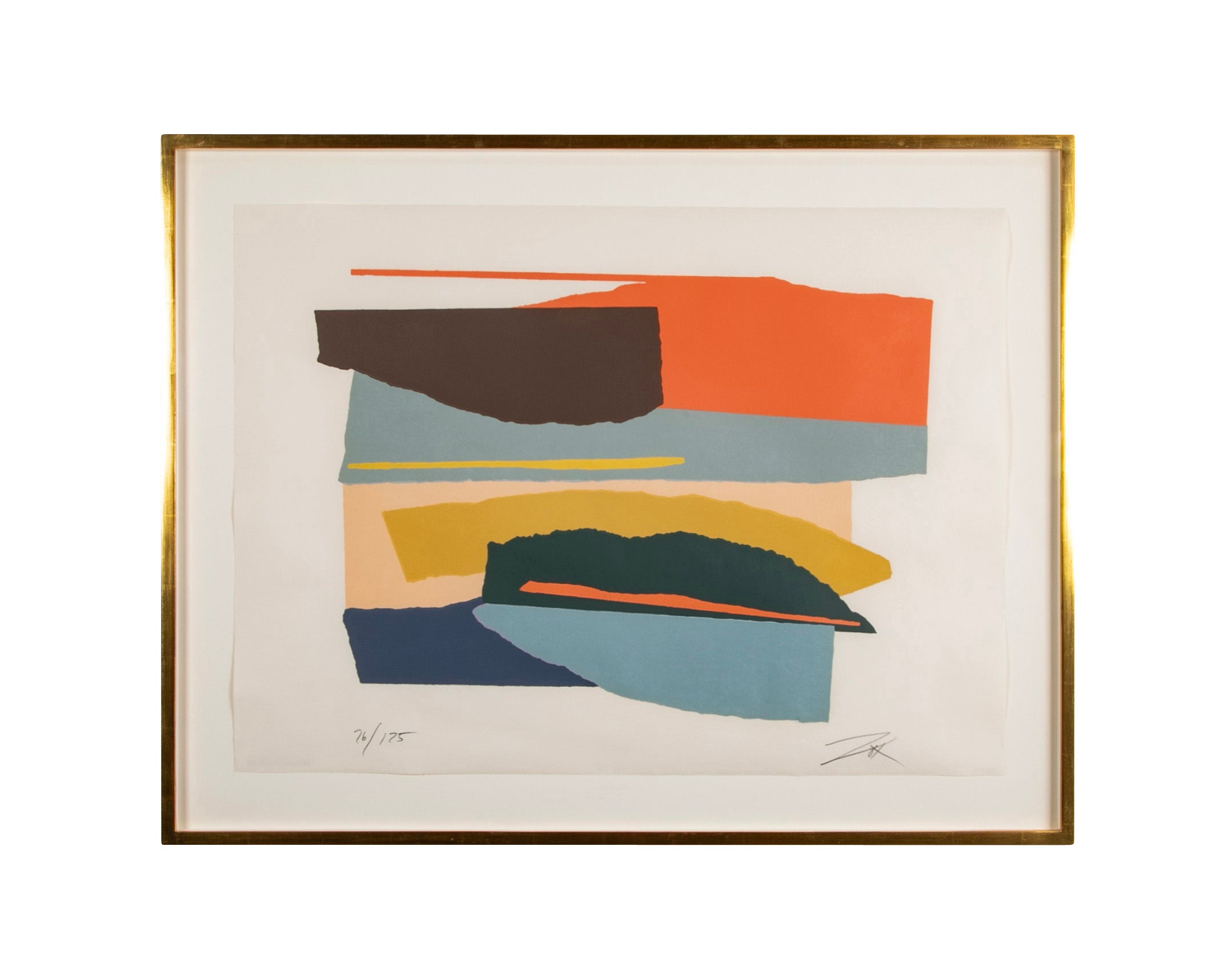 "Niagara Series 1" Screenprint in Colors by Larry Zox