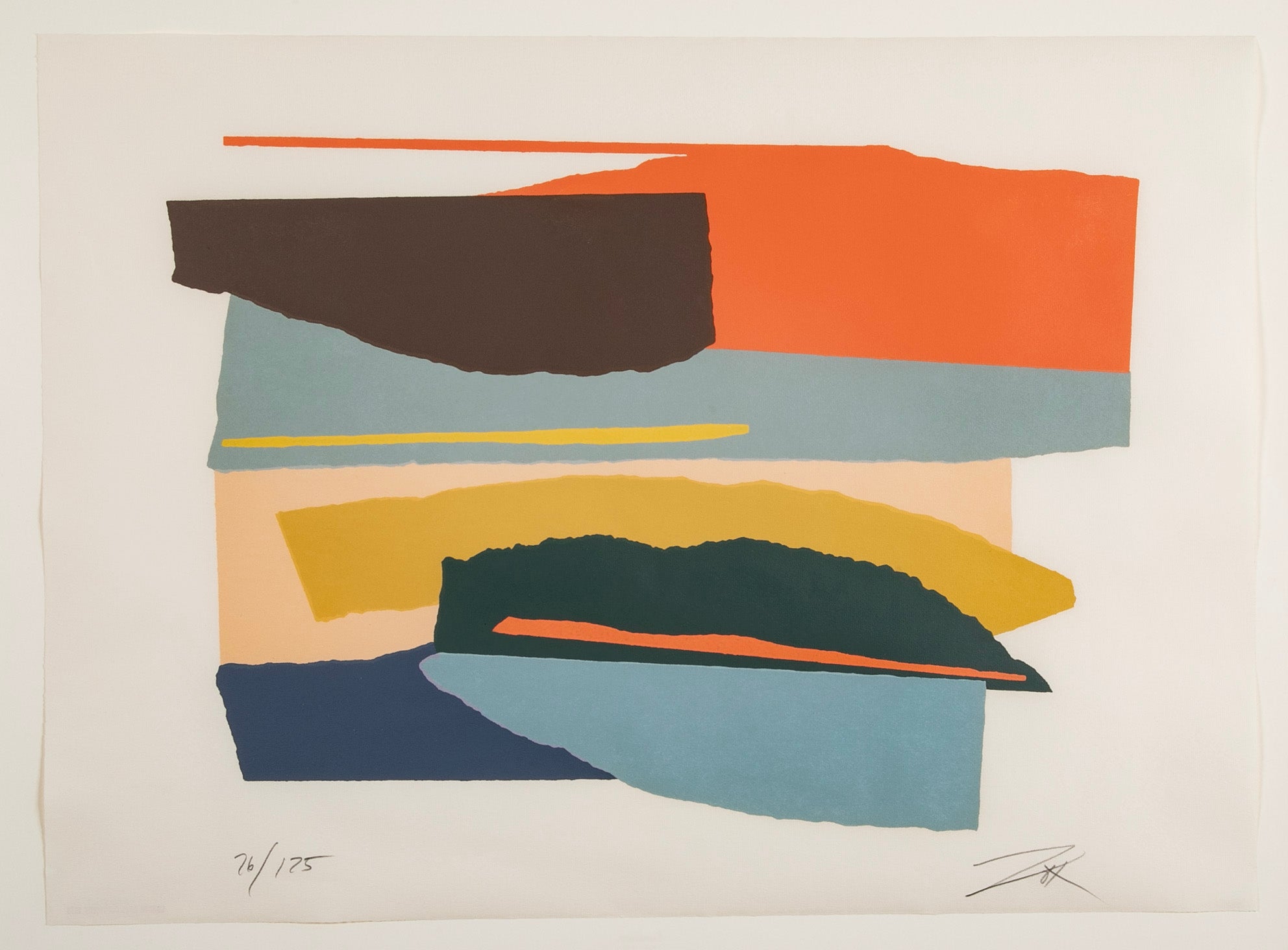 "Niagara Series 1" Screenprint in Colors by Larry Zox