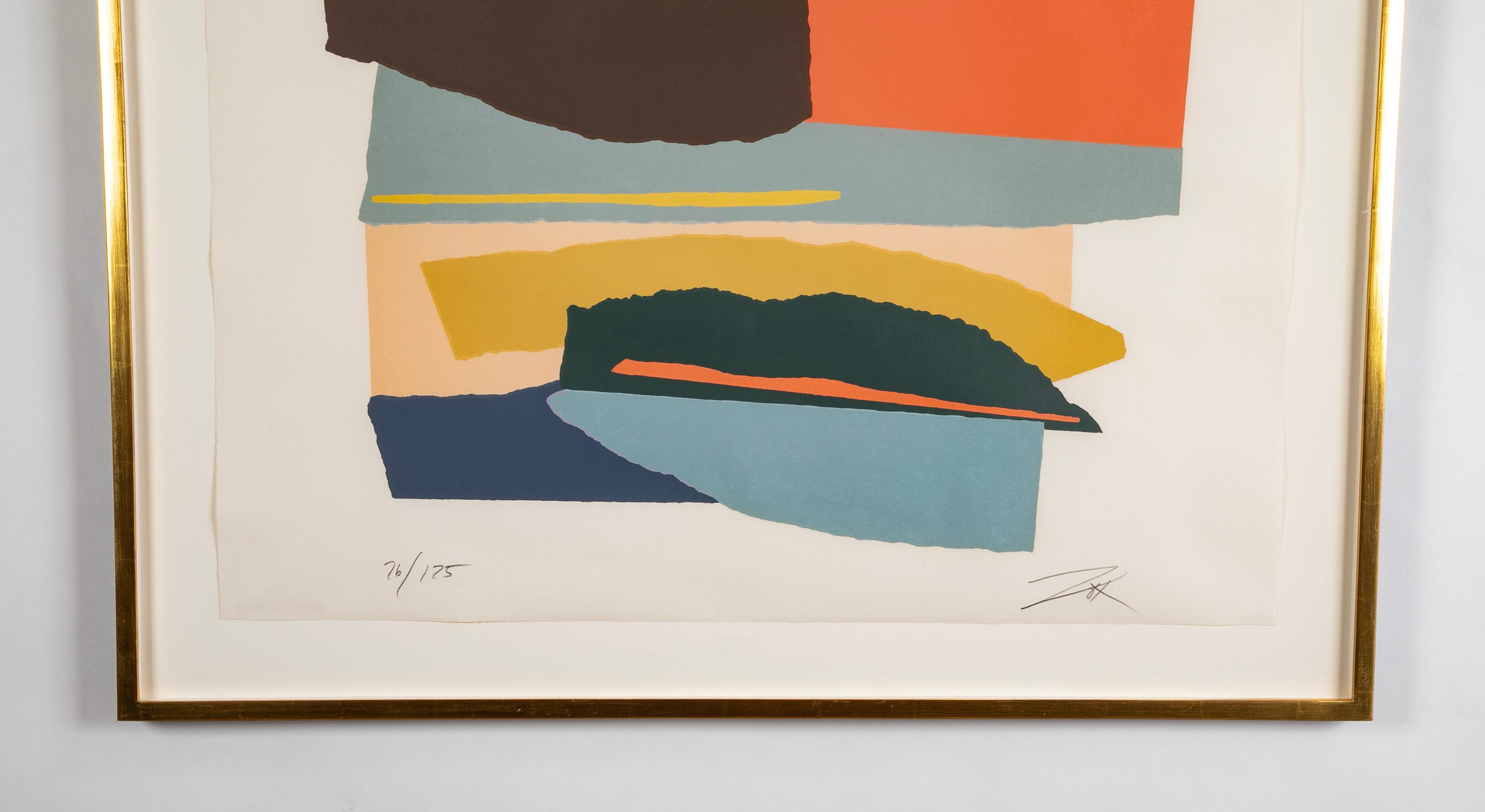 "Niagara Series 1" Screenprint in Colors by Larry Zox