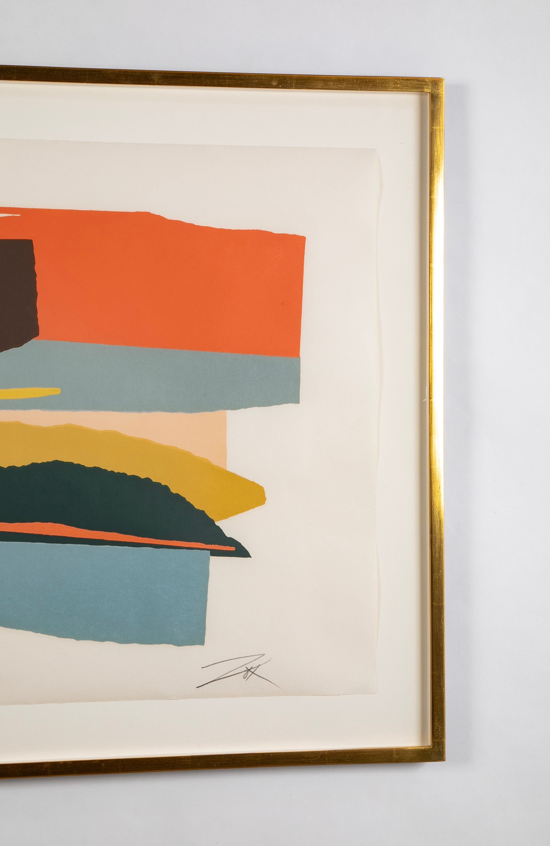 "Niagara Series 1" Screenprint in Colors by Larry Zox