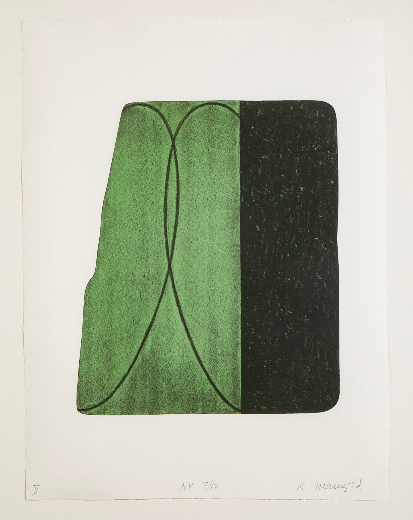 7 Lithographs in Colors "Fragment I - VII" by Robert Mangold