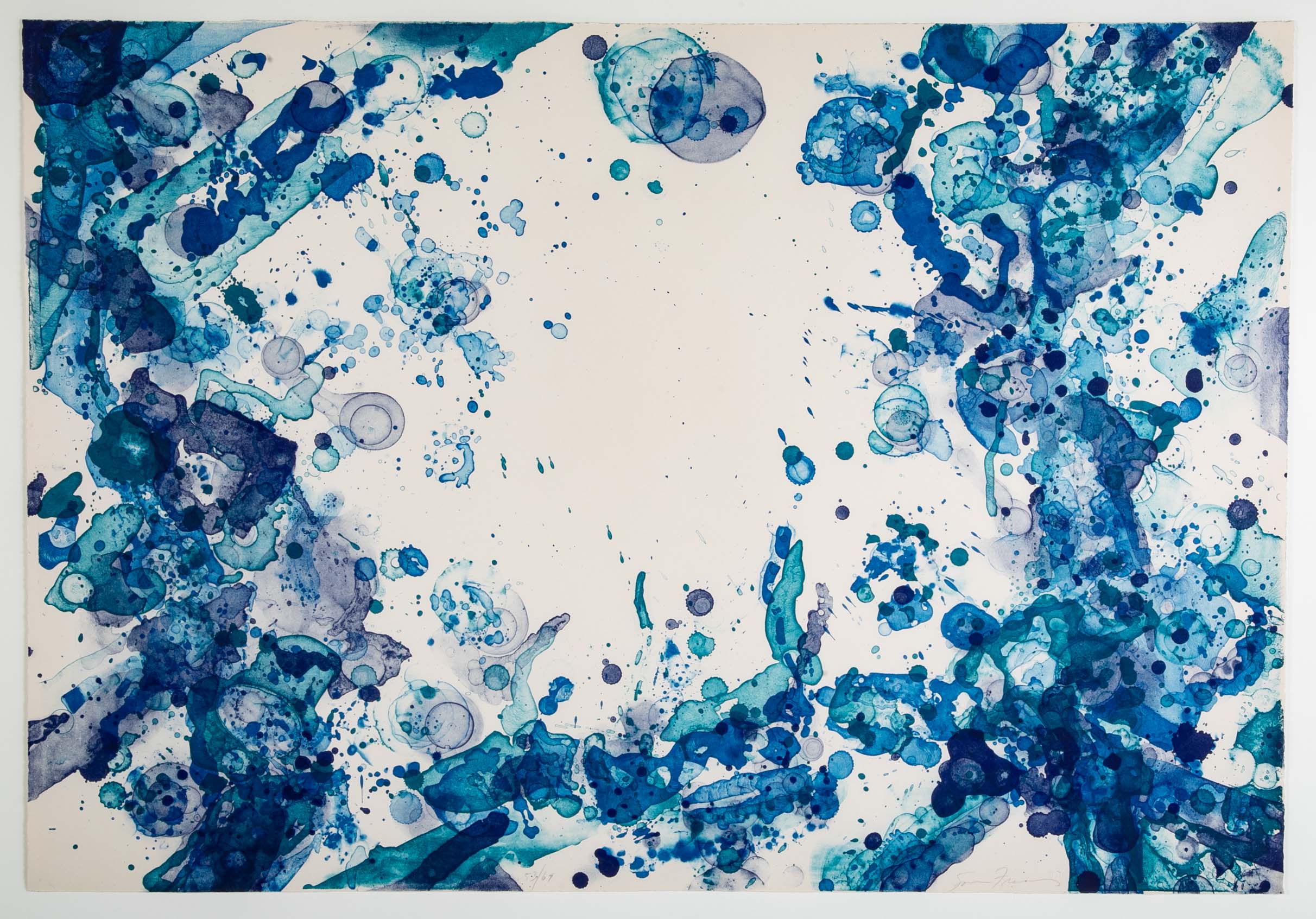 "White Bone" (SF119) Lithograph in Colors by Sam Francis