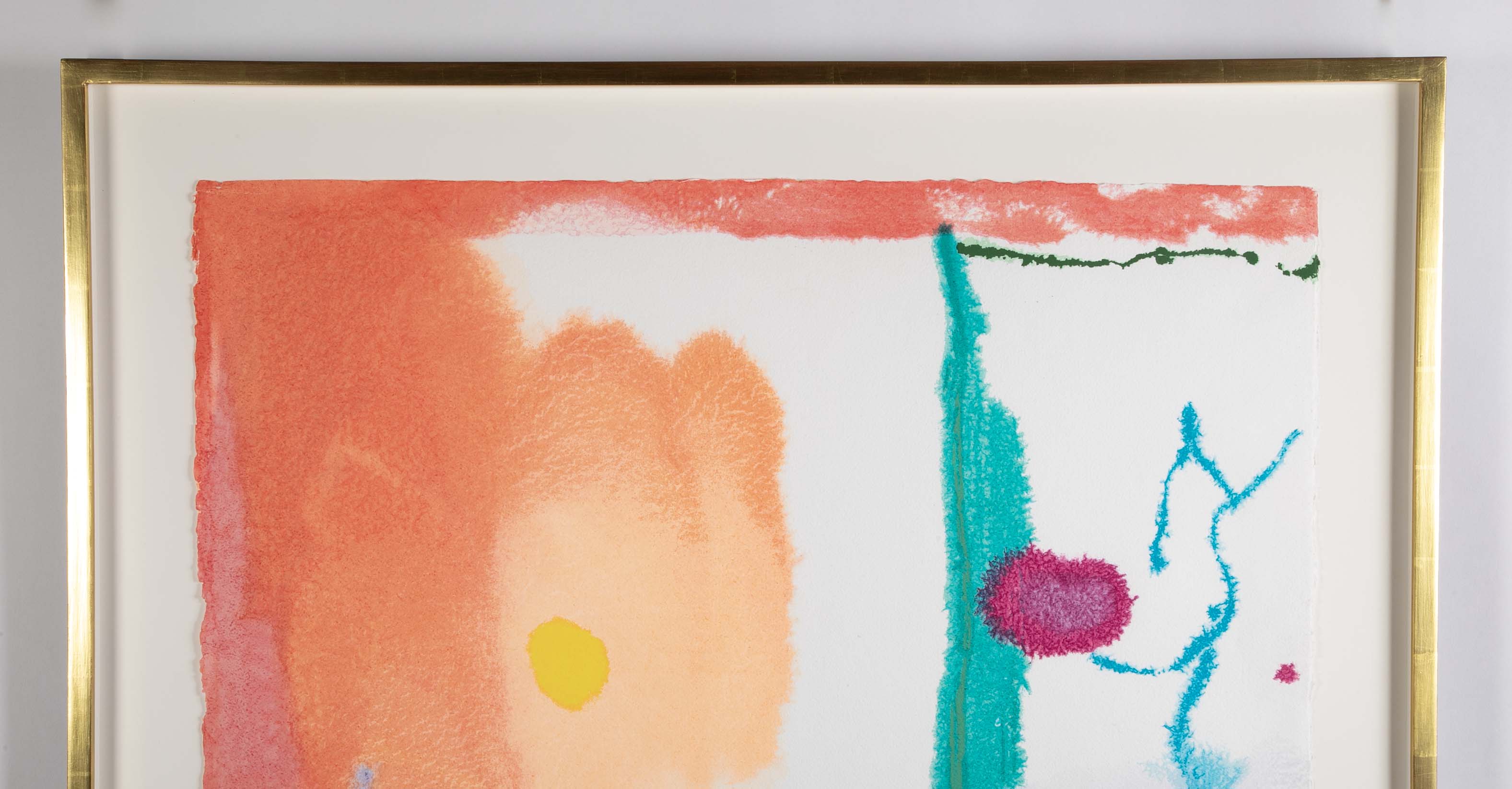 "Beginnings" Screenprint in Colors by American Abstract Artist Helen Frankenthaler