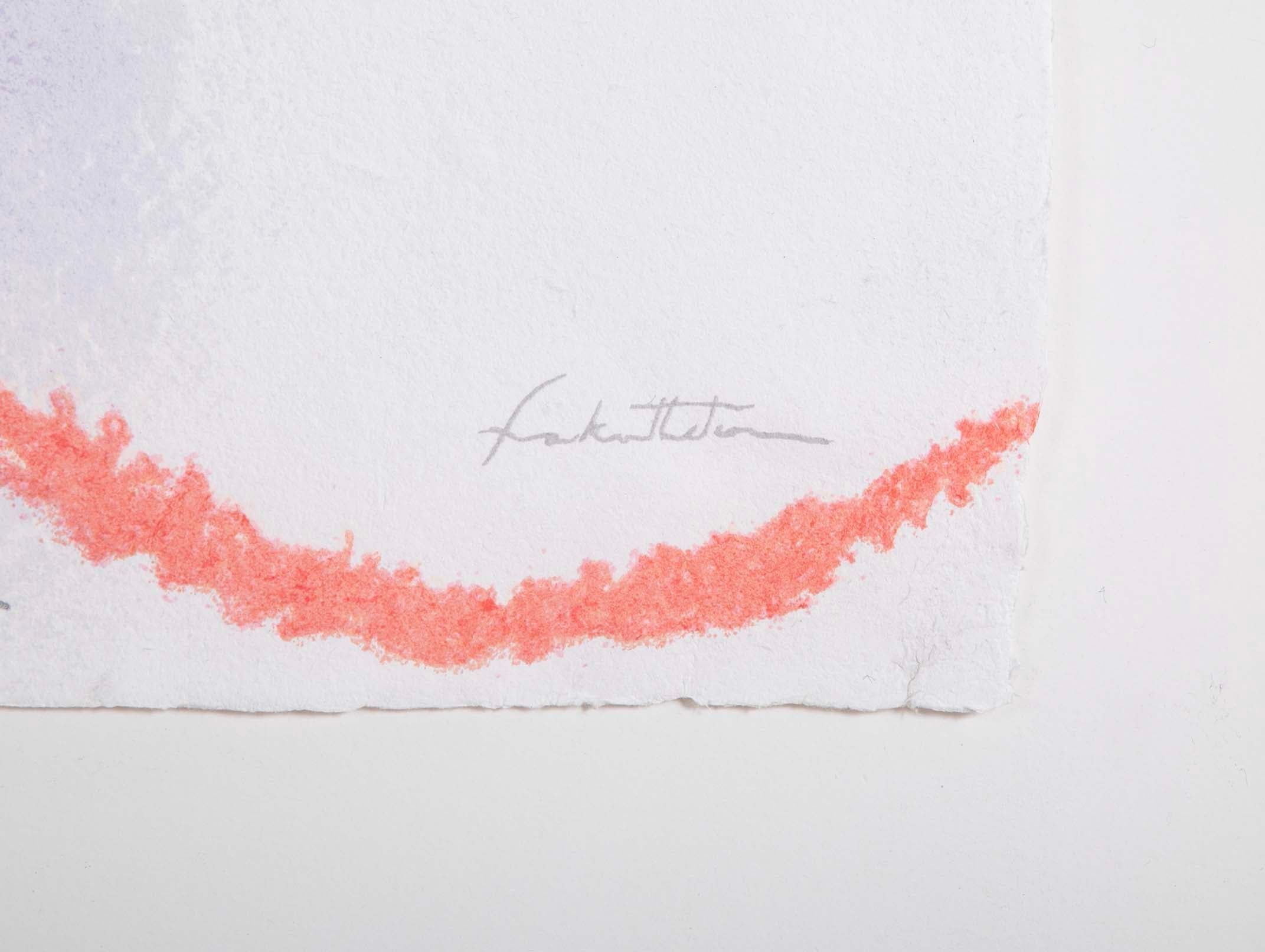 "Beginnings" Screenprint in Colors by American Abstract Artist Helen Frankenthaler