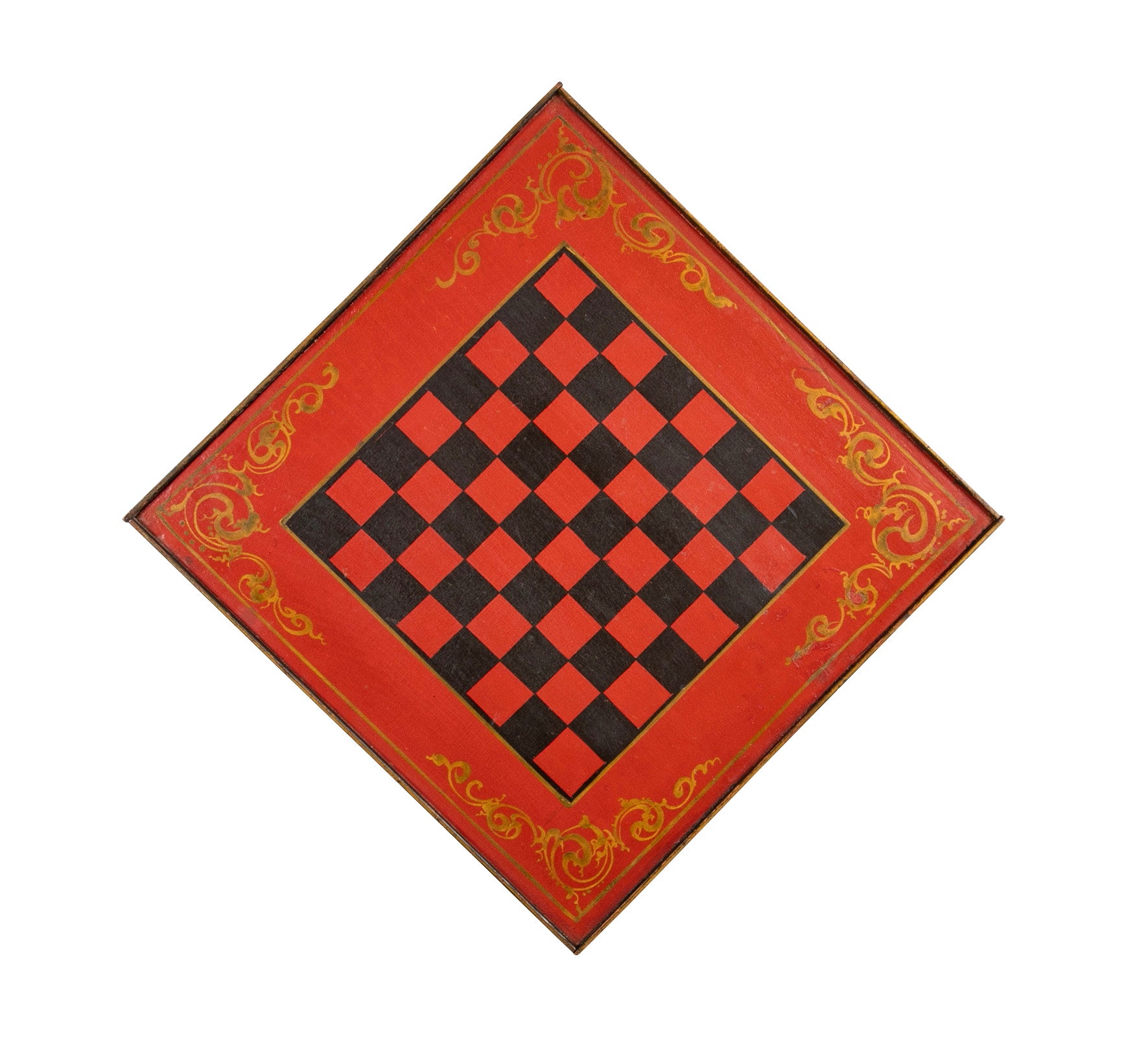 Late 19th Century American Black & Red Checkerboard