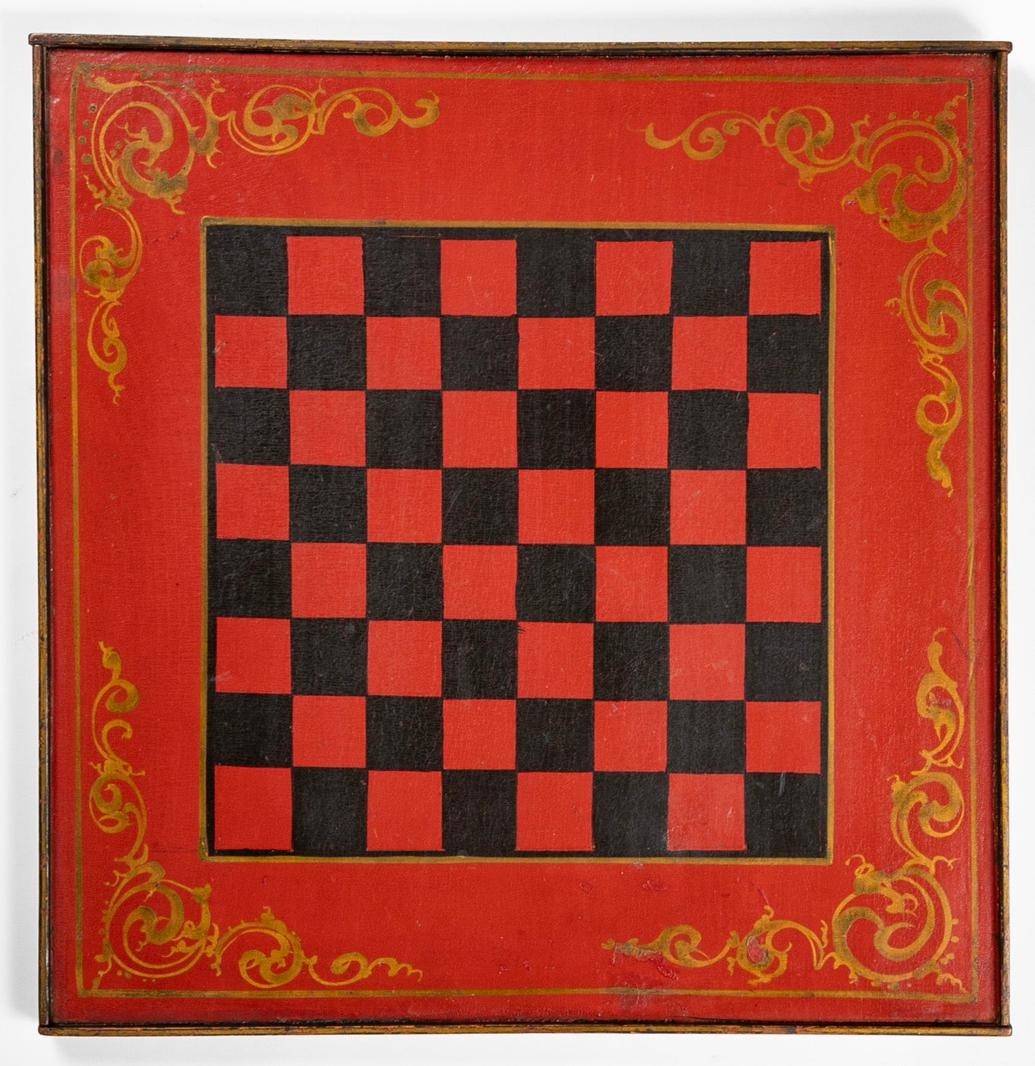 Late 19th Century American Black & Red Checkerboard