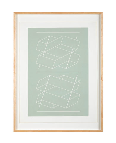 Josef Albers, "White Embossing on Gray IV"