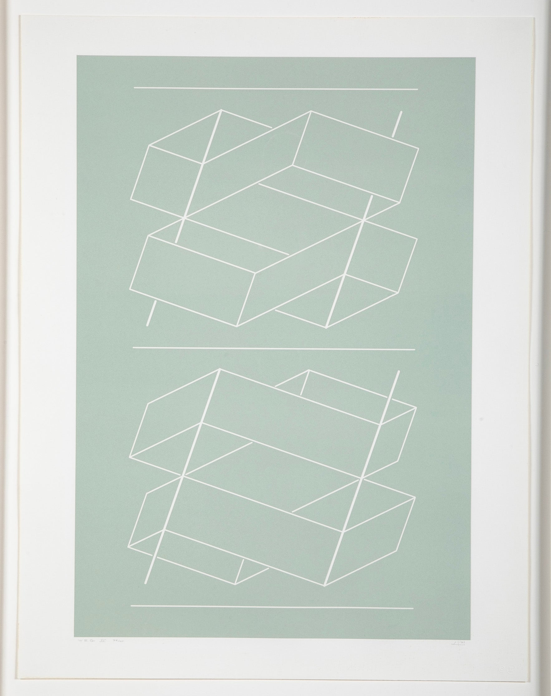 Josef Albers, "White Embossing on Gray IV"