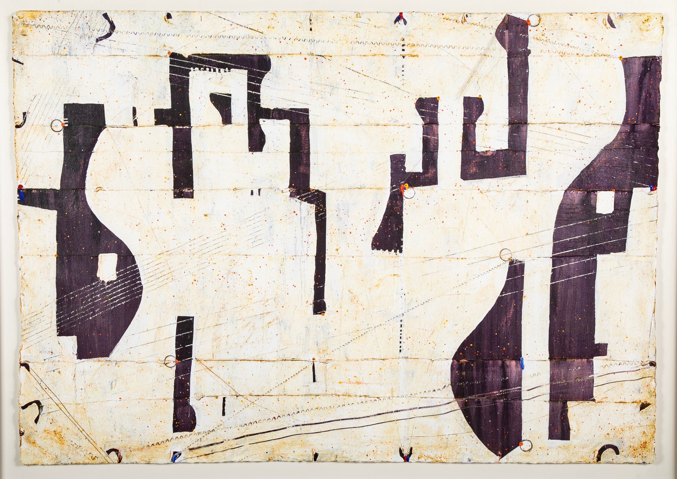 "Fifth Street Painting PO1.4" Gouache on Paper by Caio Fonseca