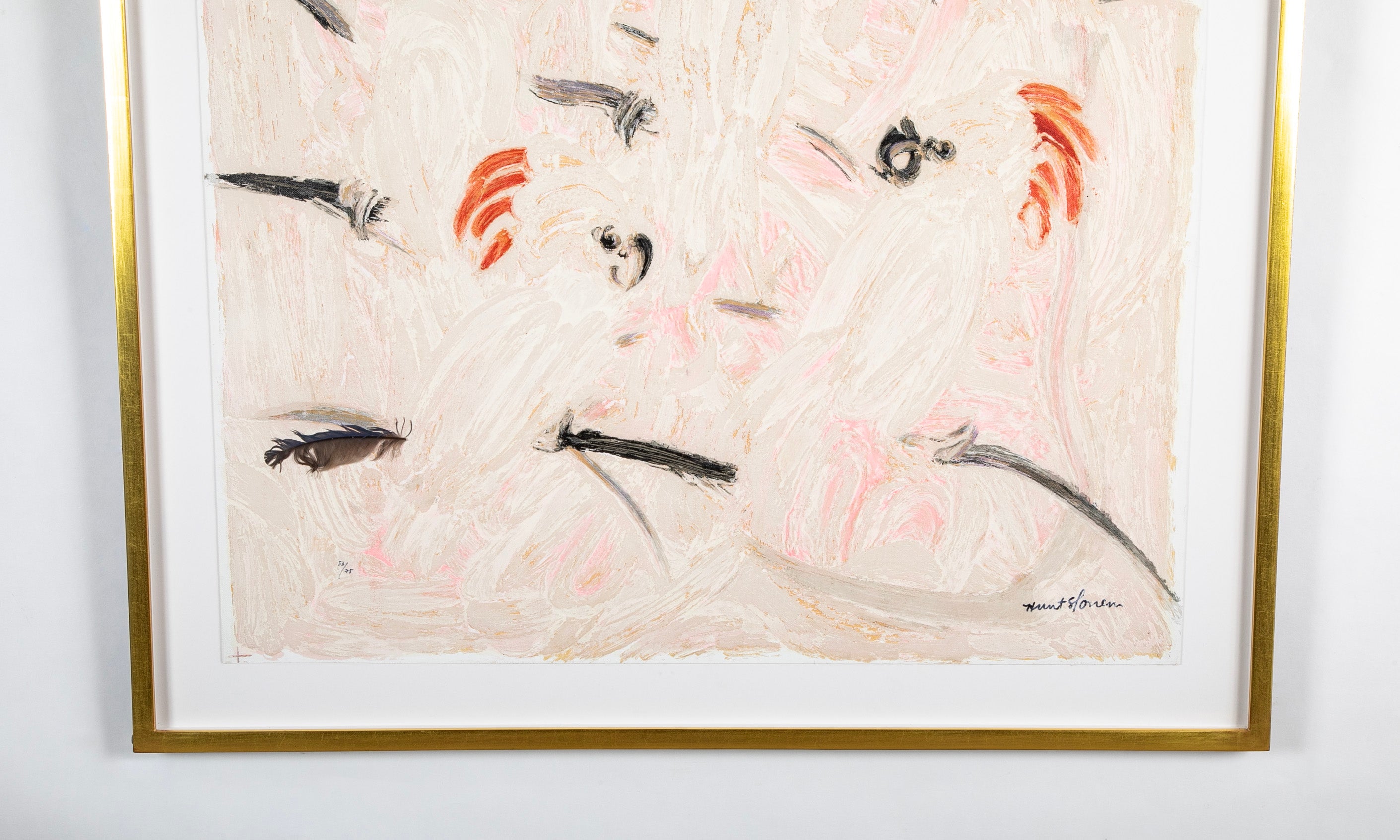 Hunt Slonem (b. Kittery ME, 1951) "Cockatoos" SIlkscreen
