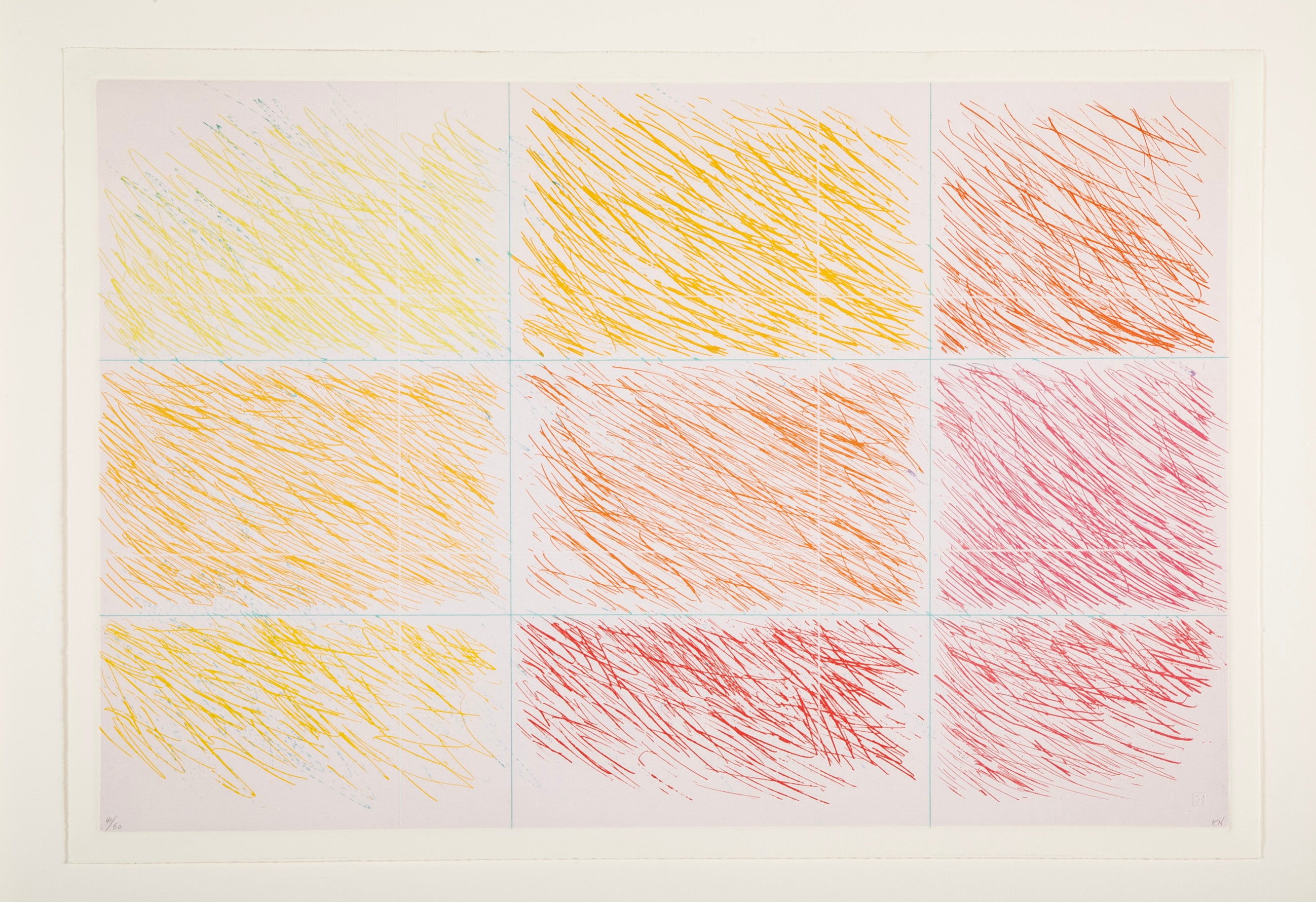 Color Aquatint and Etching by Color Field Painter Kenneth Noland