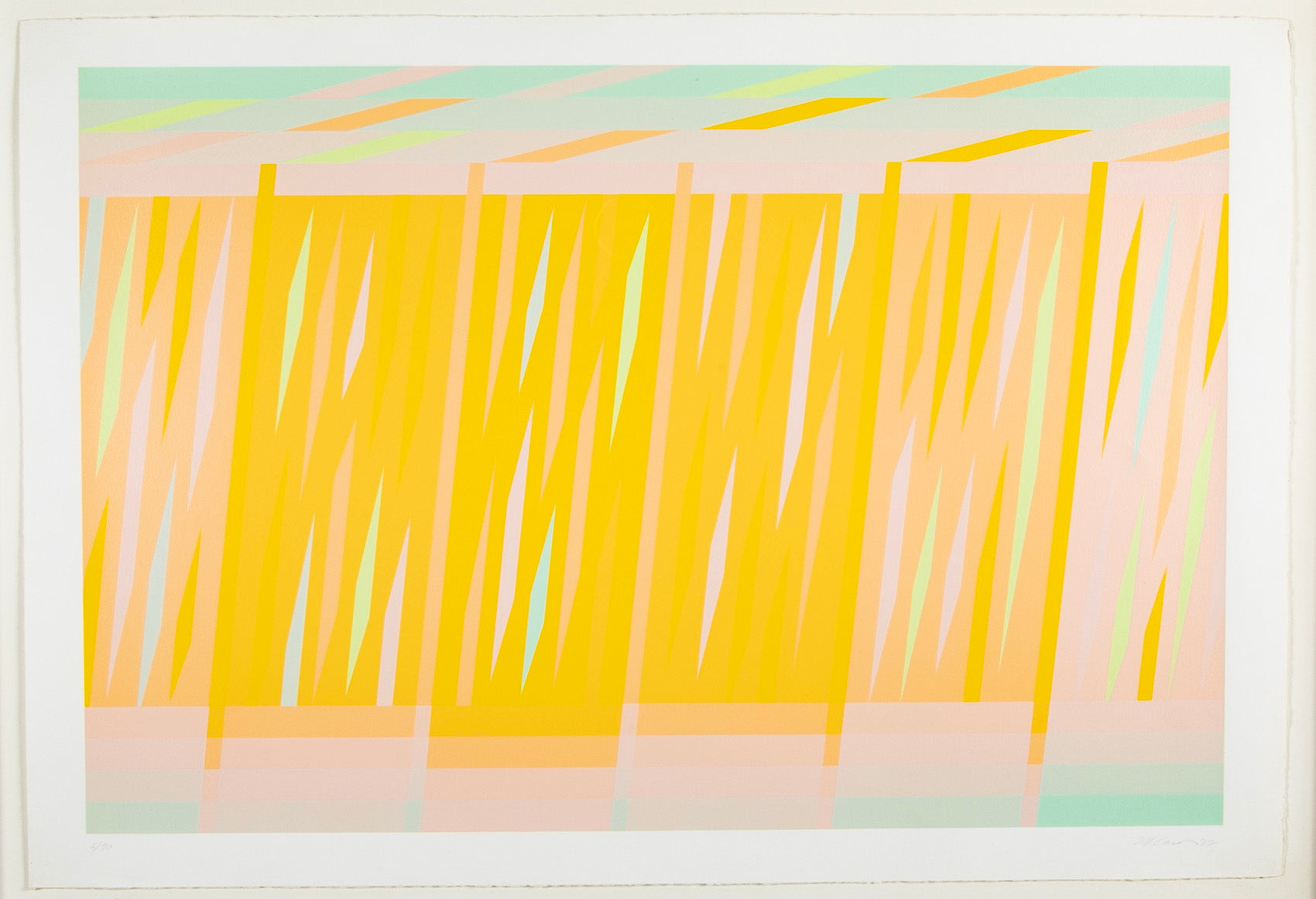 "7905 ( Yellow )" Screenprint by American Color Field Painter Martin Canin