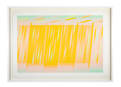 "7905 ( Yellow )" Screenprint by American Color Field Painter Martin Canin