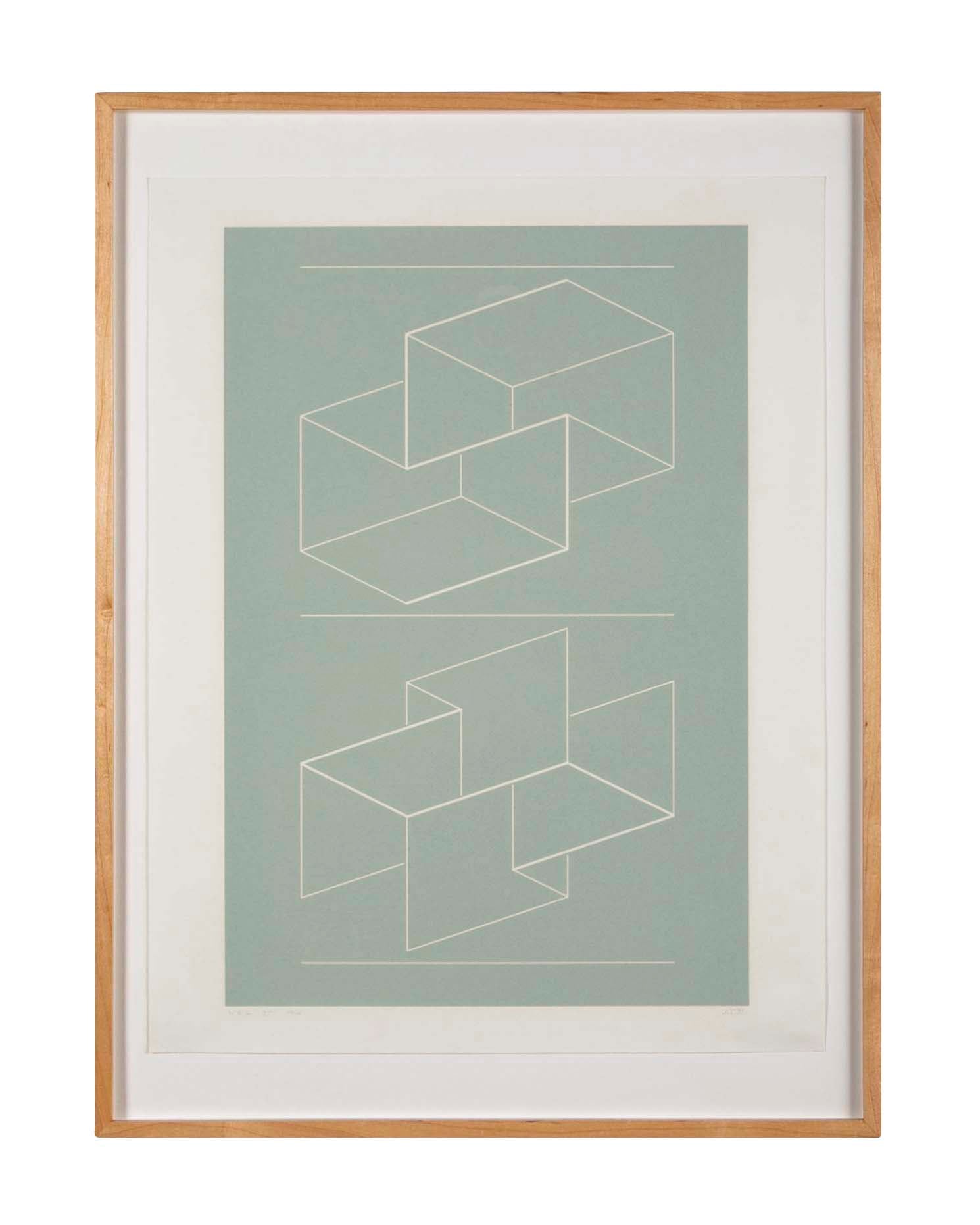 "White Embossing on Gray VI", by Josef Albers