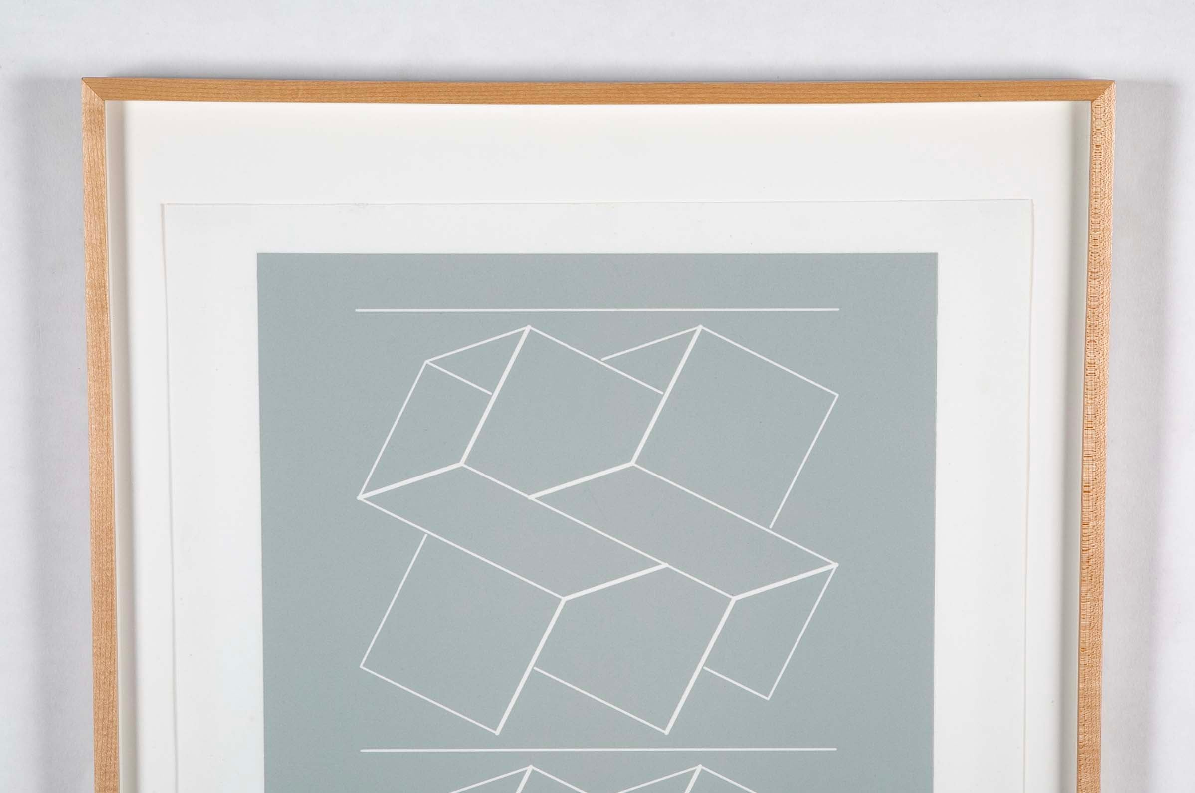 "White Embossing on Gray VII", by Josef Albers