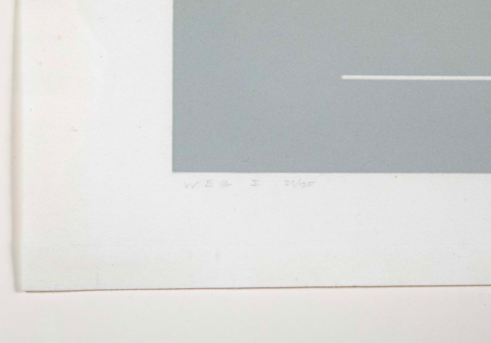 "White Embossing on Gray VII", by Josef Albers