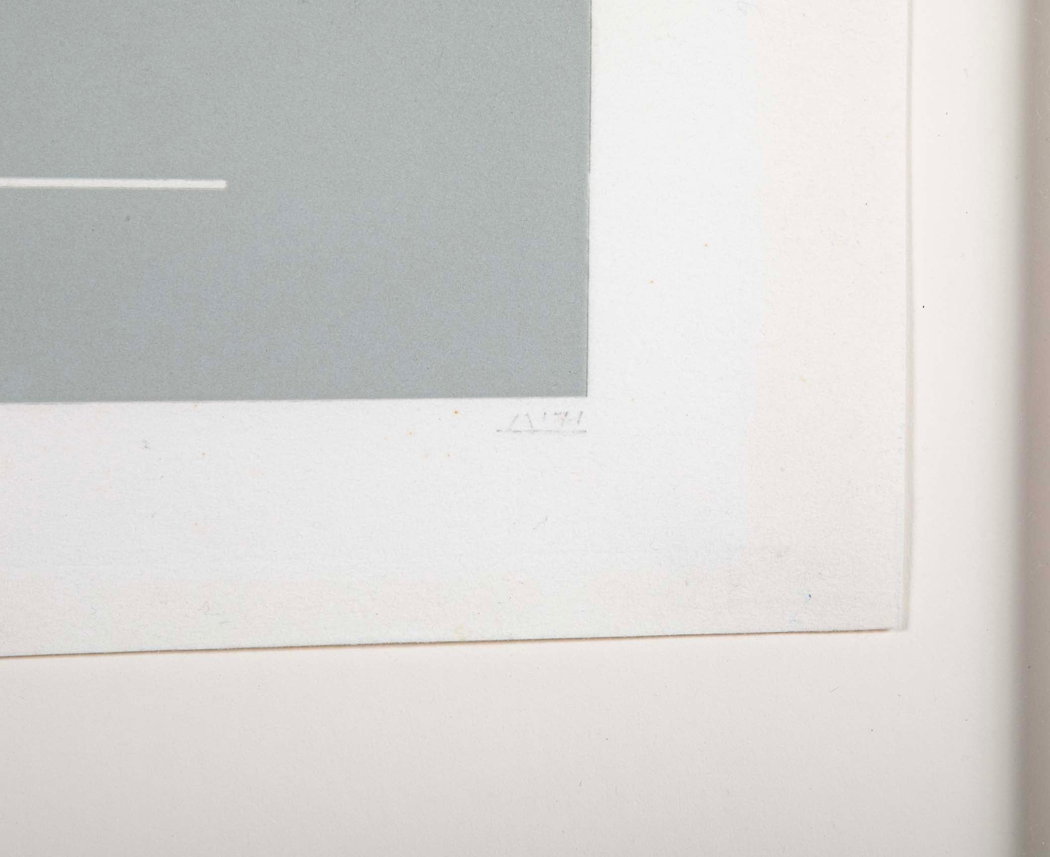 "White Embossing on Gray VII", by Josef Albers
