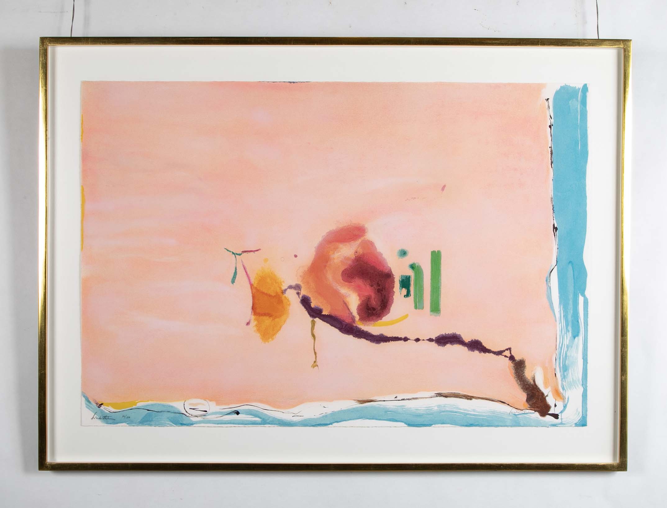 "Flirt" Screen Print in Colors by Helen Frankenthaler