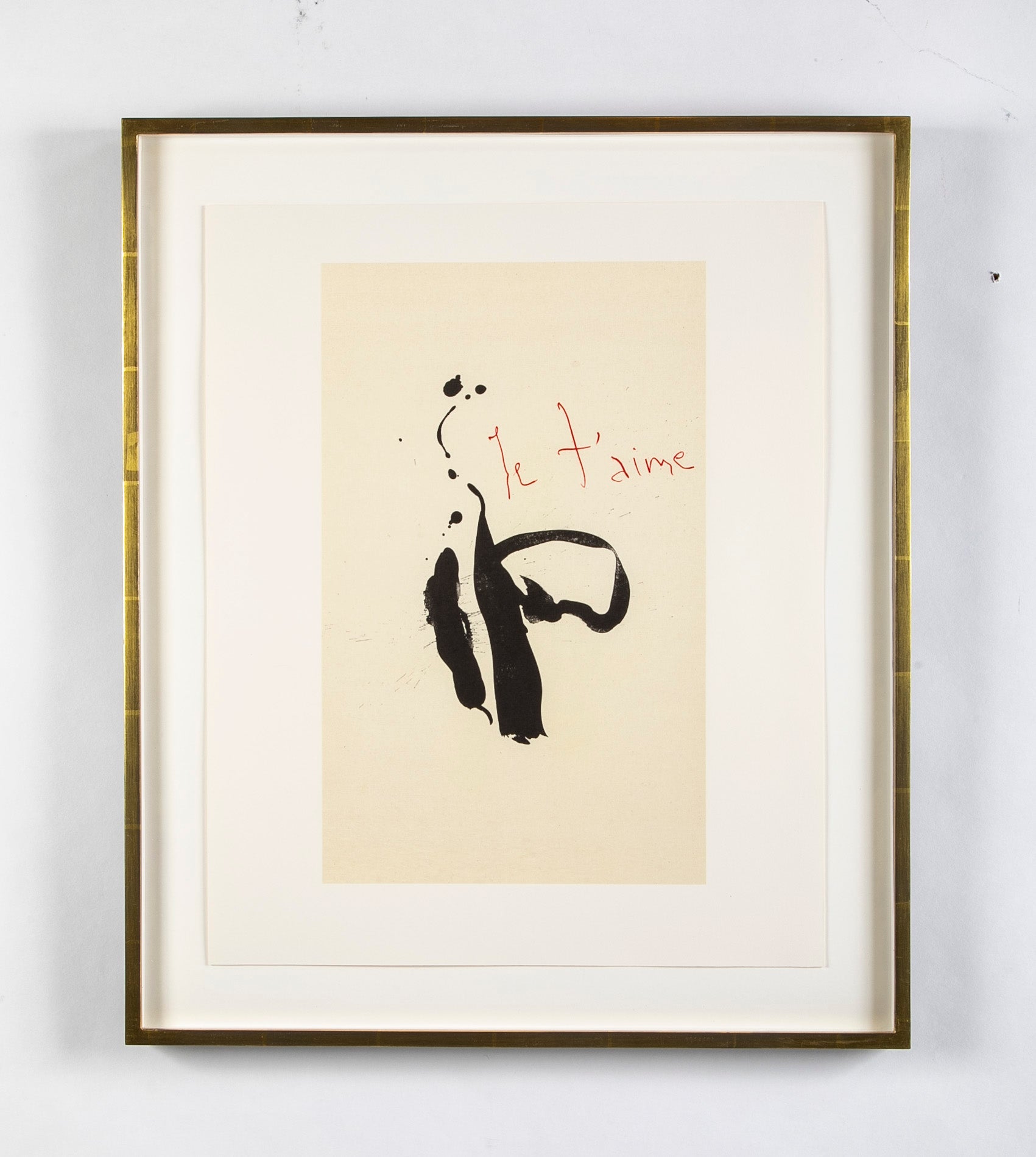 Robert Motherwell Lithograph "Je t'Aime"