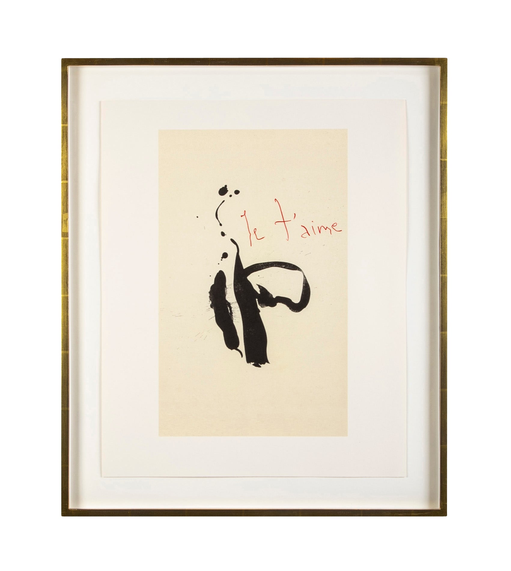 Robert Motherwell Lithograph "Je t'Aime"
