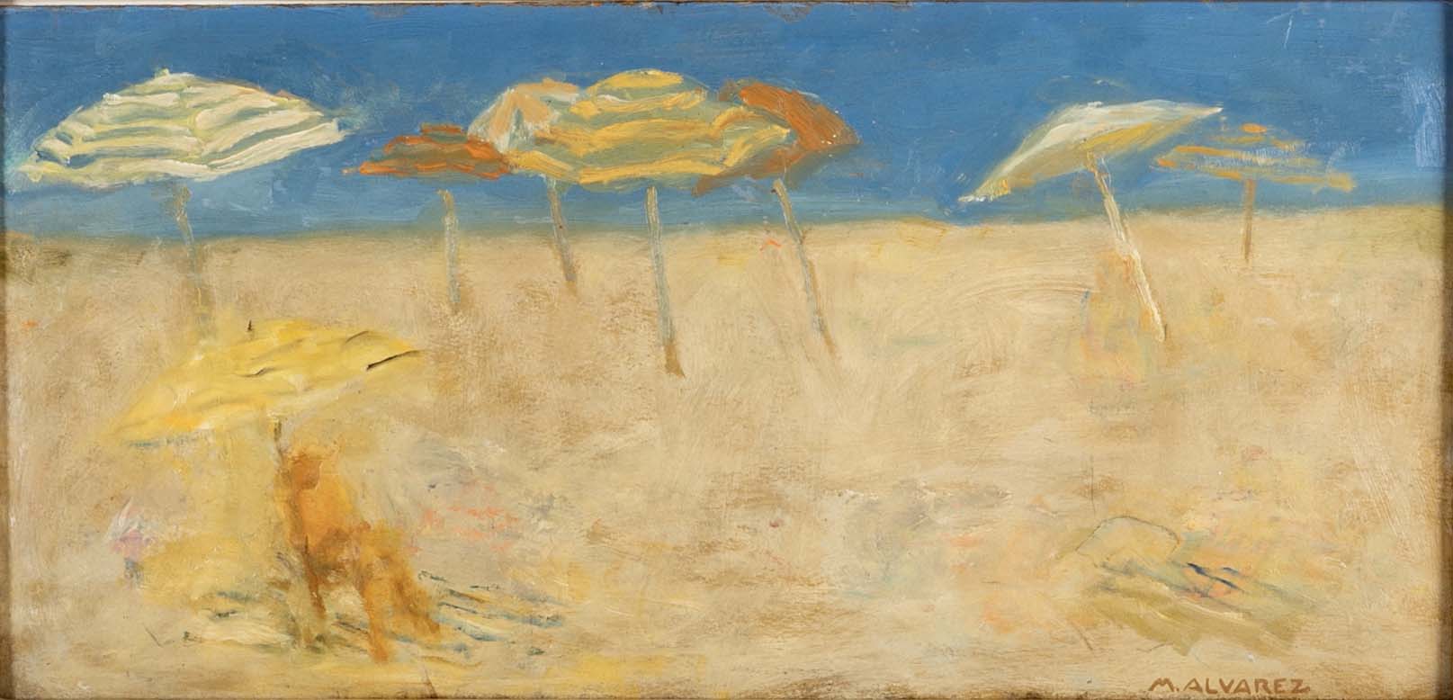 Oil on Board Painting by Mabel Alvarez