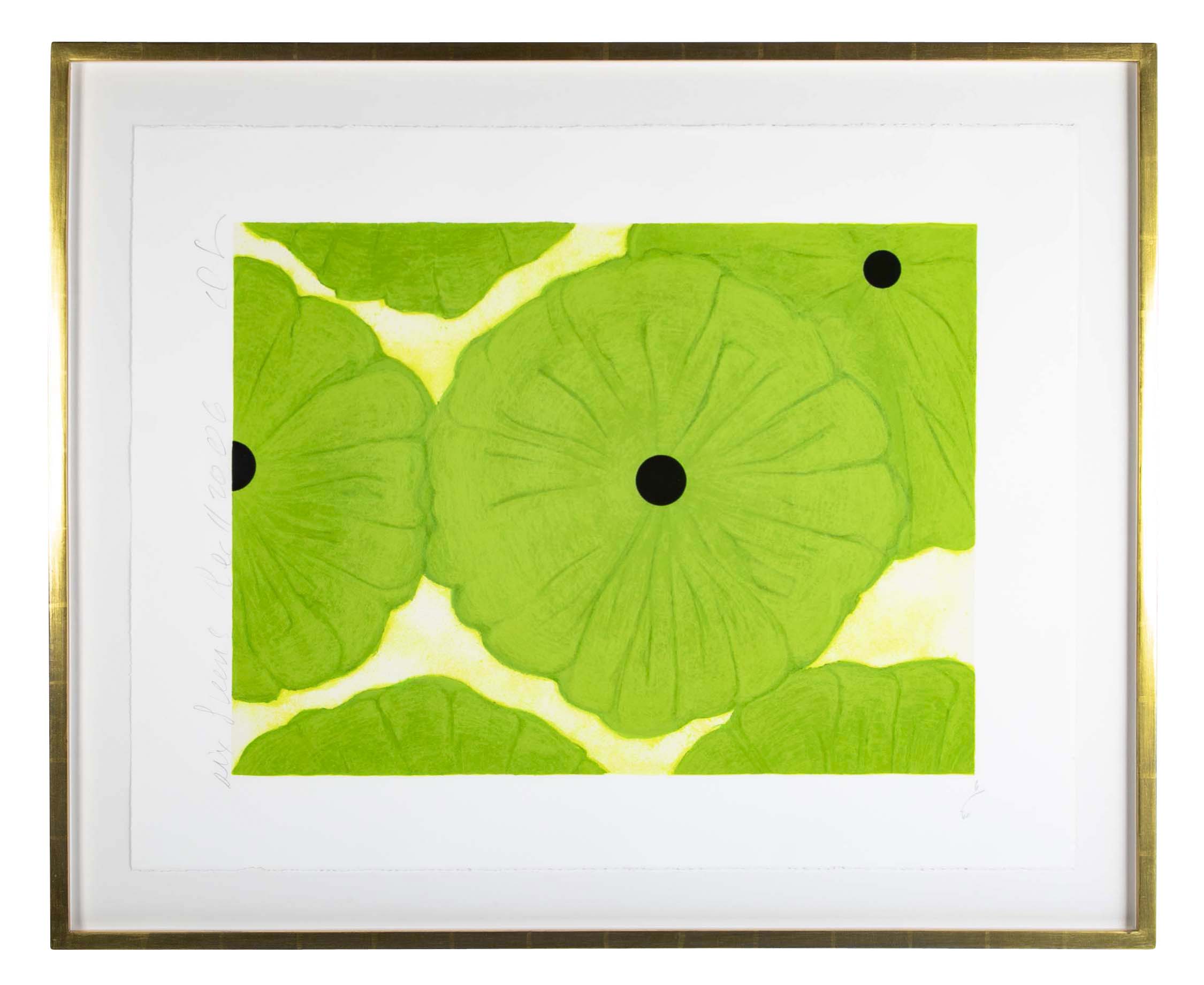 "Six Greens" Screenprint on Paper by Donald Sultan