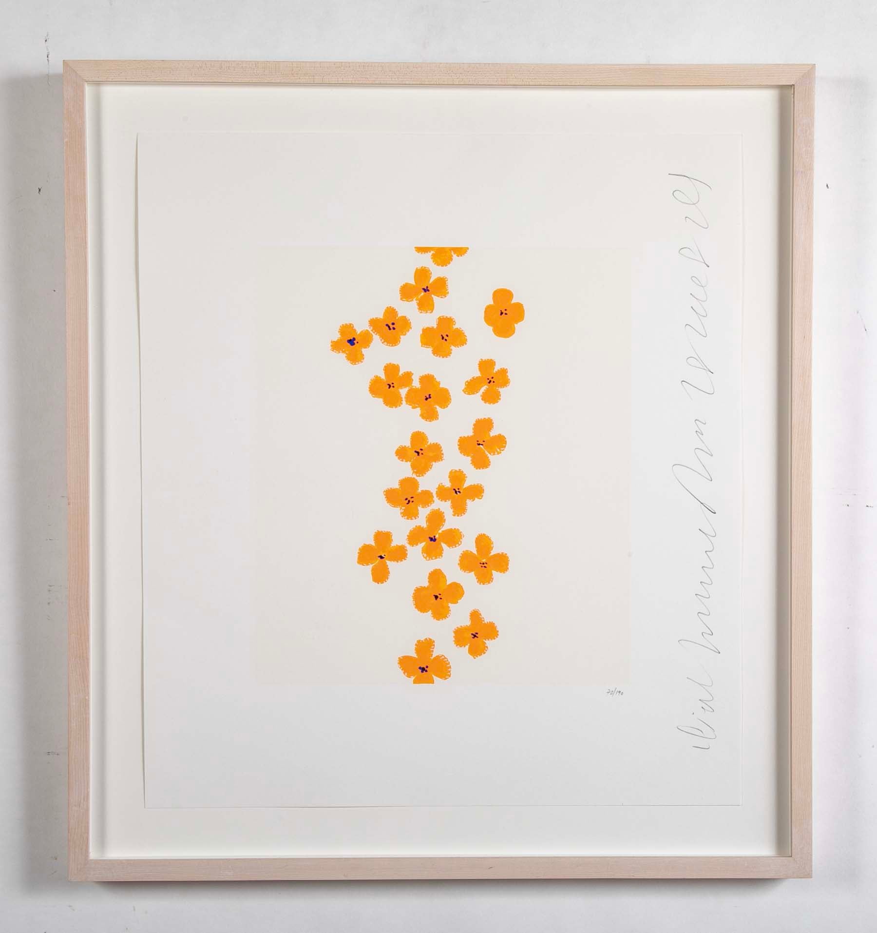 "Wallflowers" Serigraph of Flowers by Donald Sultan