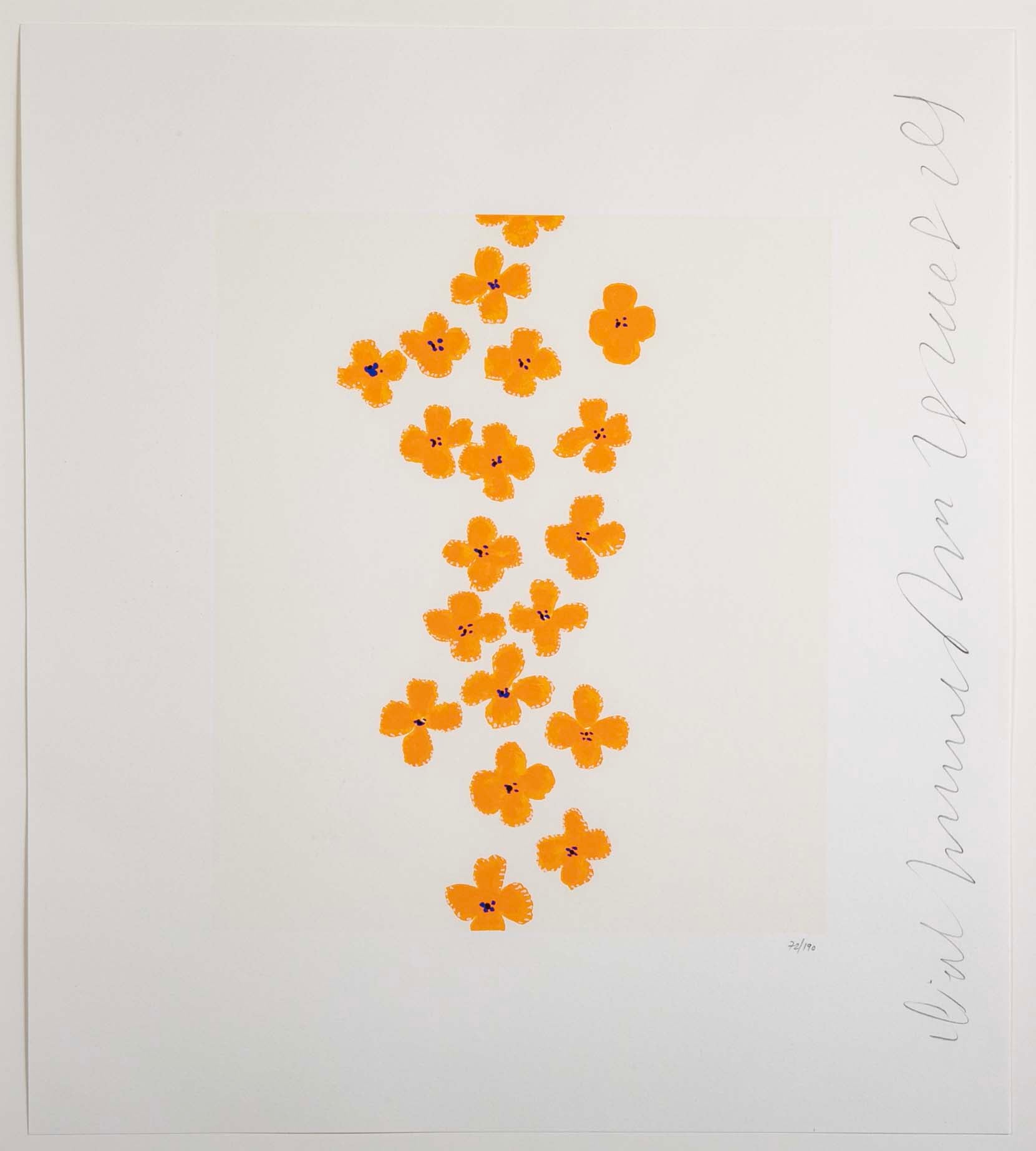 "Wallflowers" Serigraph of Flowers by Donald Sultan