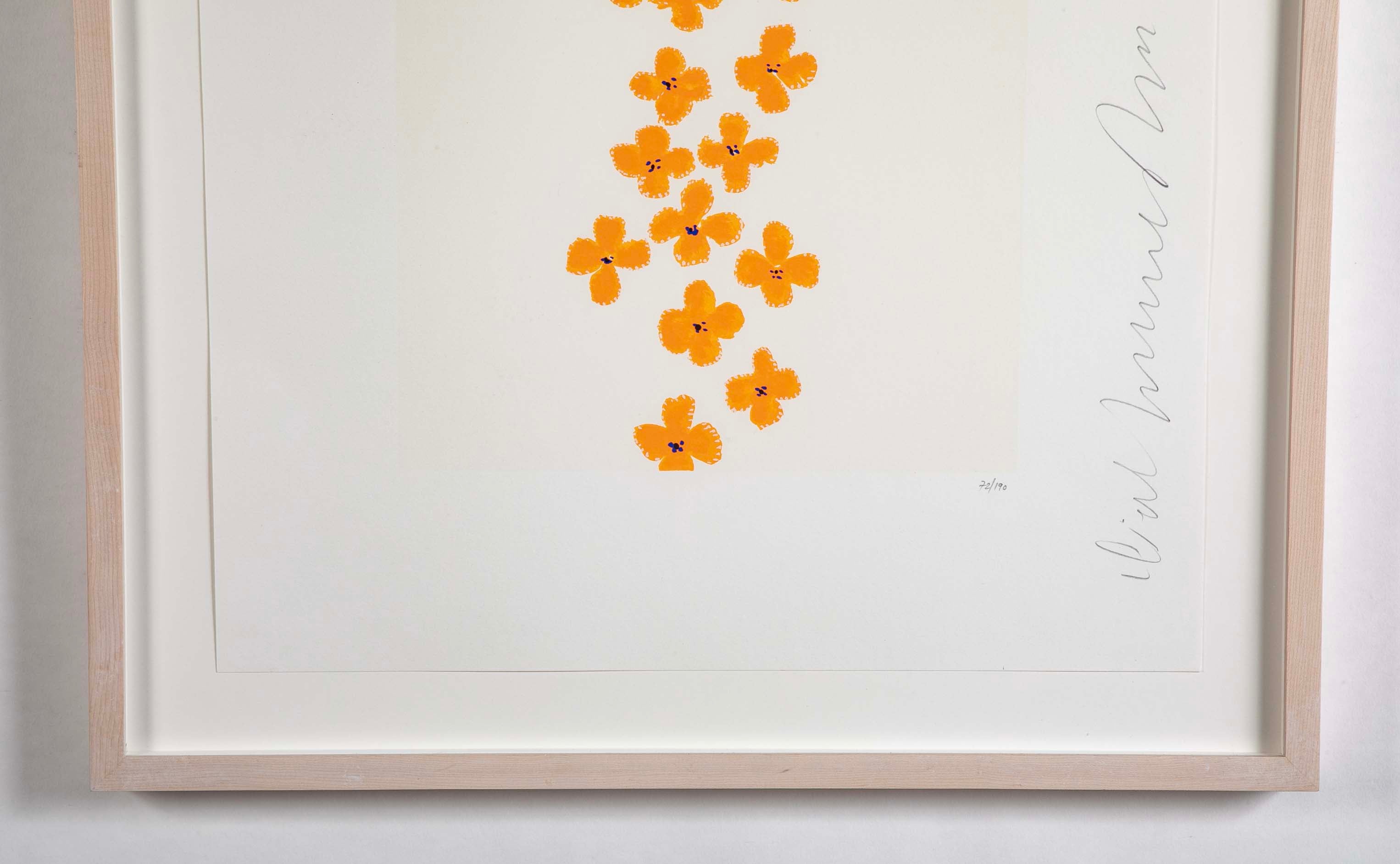 "Wallflowers" Serigraph of Flowers by Donald Sultan