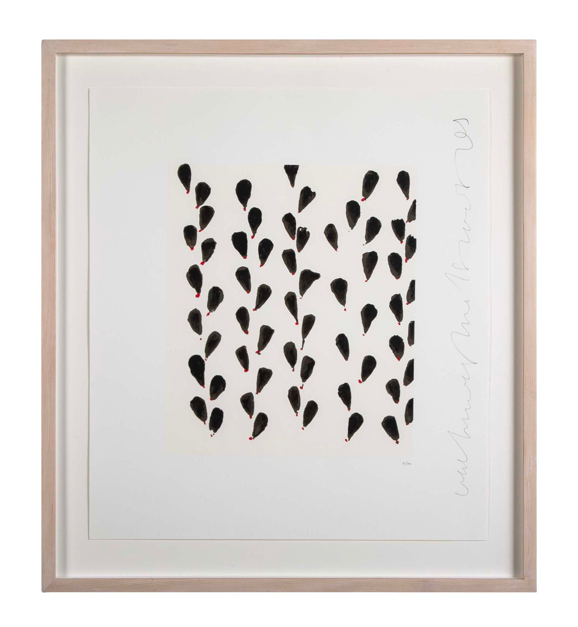 "Wallflowers" Serigraph of Flowers by Donald Sultan