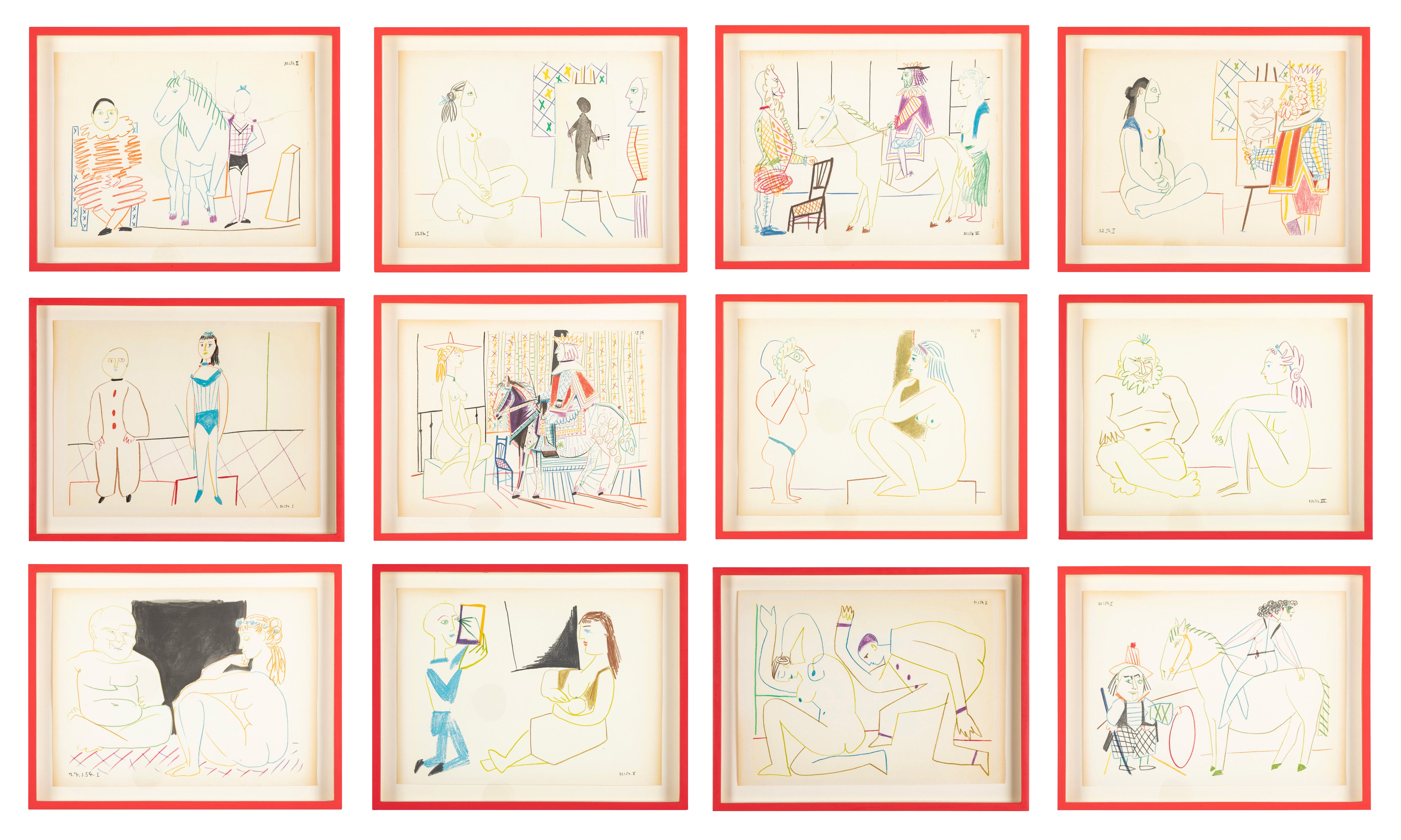 Twelve Lithographs by Pablo Picasso - Priced Individually